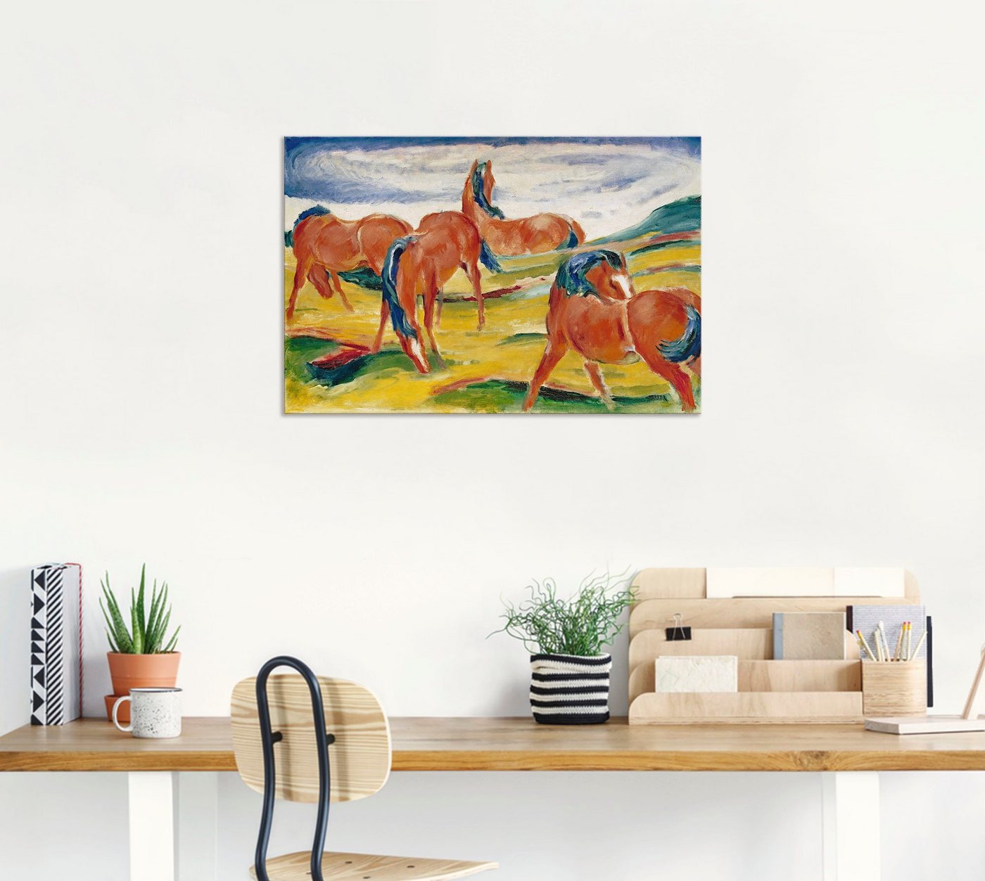Artland Wandbild »Weidende Pferde III. 1910«, Haustiere (1 Stück), in vielen Größen & Produktarten - Alubild / Outdoorbild für den Außenbereich, Leinwandbild, Poster, Wandaufkleber / Wandtattoo auch für Badezimmer geeignet-kaufen