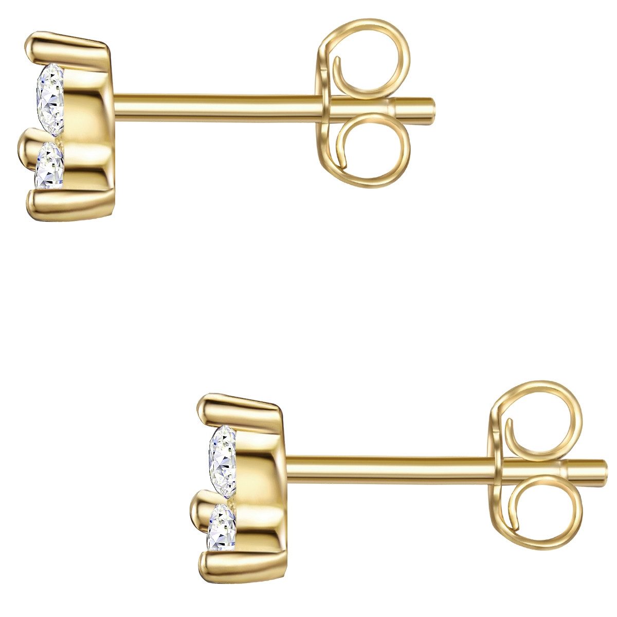 Lulu & Jane Paar Ohrstecker Set: AV220 (2-tlg), mit Zirkonia