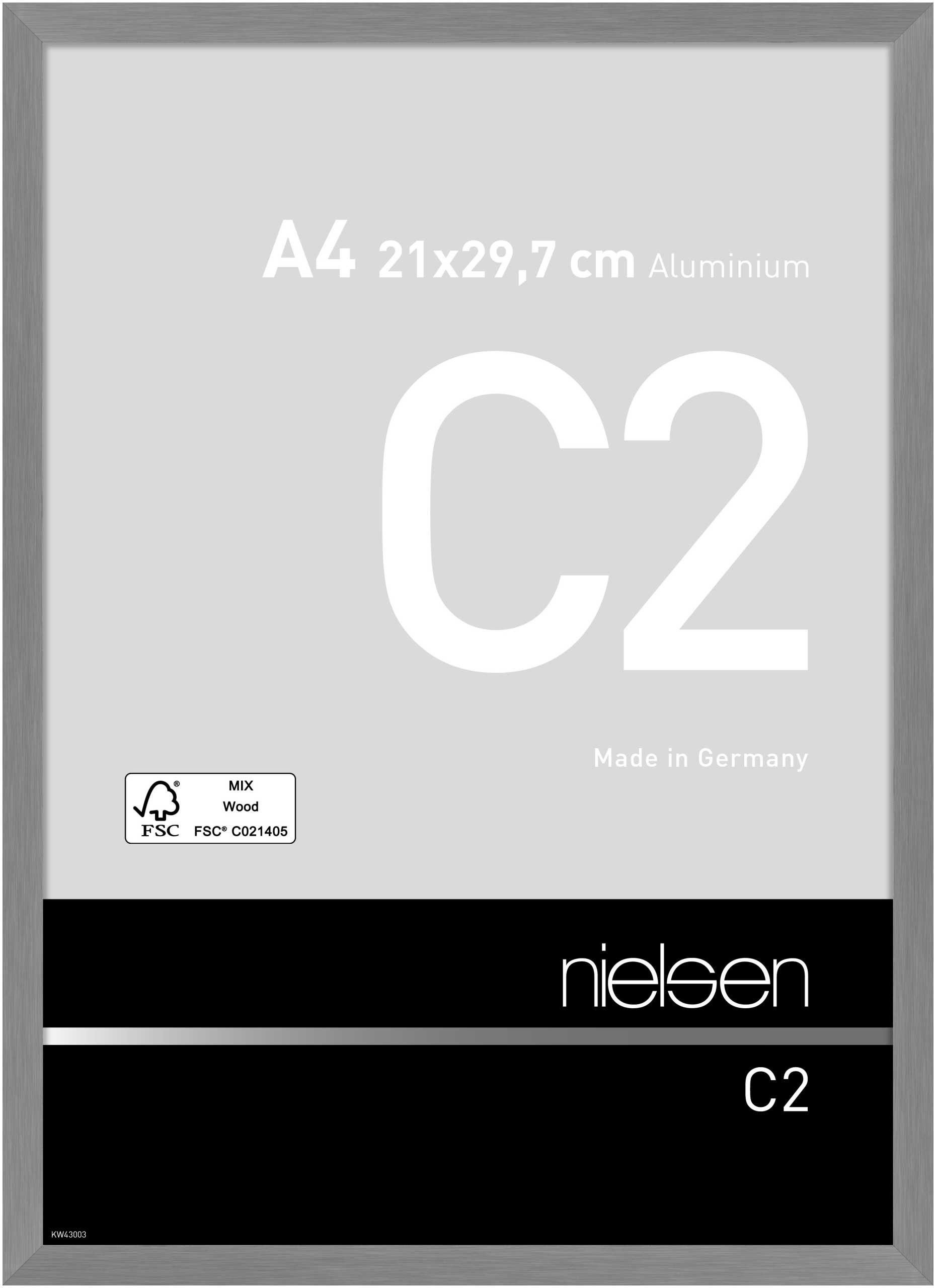 nielsen Bilderrahmen Aluminium Bilderrahmen C2 mit Echtglas, (1 St)