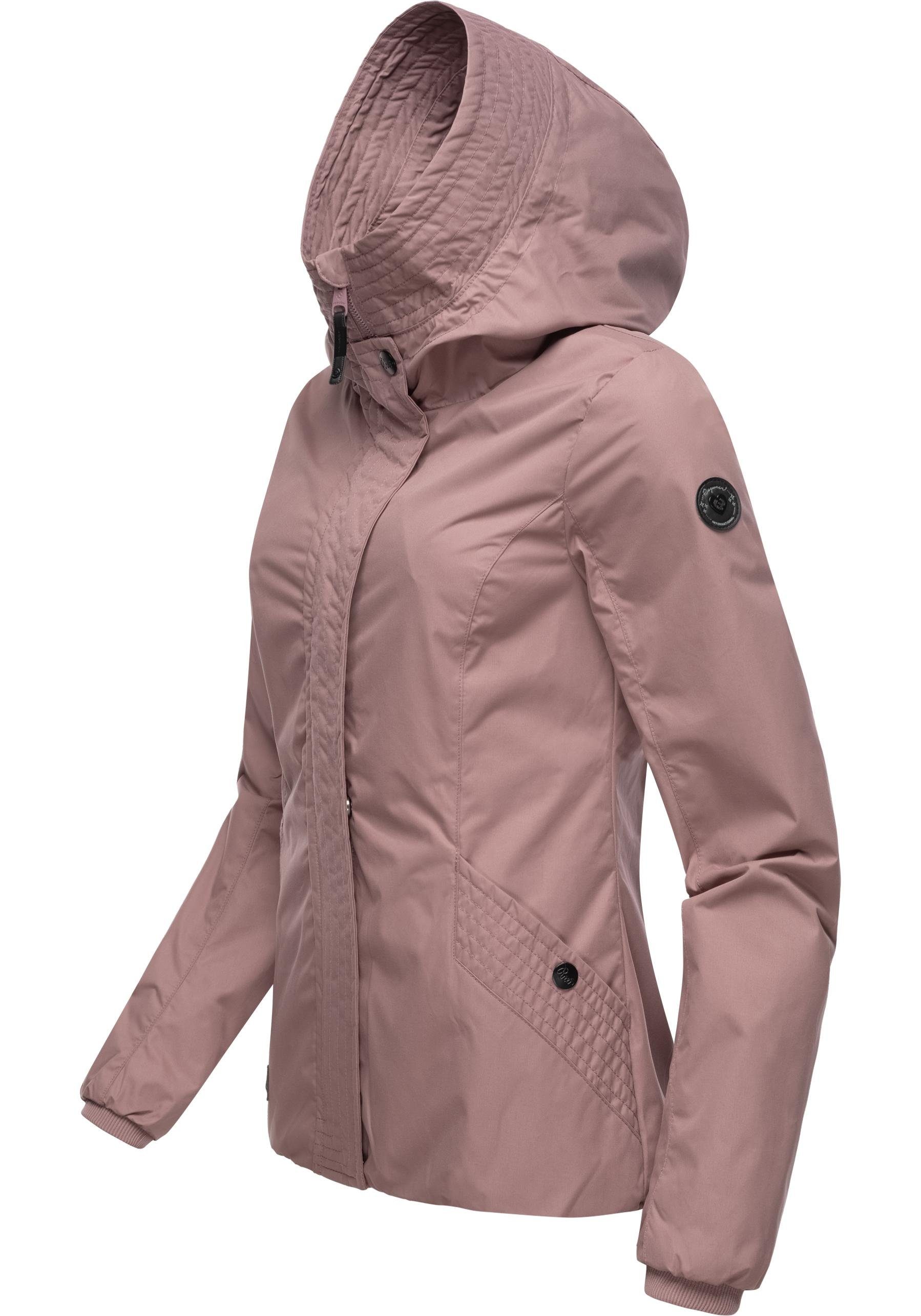 Ragwear Outdoorjacke Vannesa Wasserdichte Damen Übergangsjacke mit Kapuze