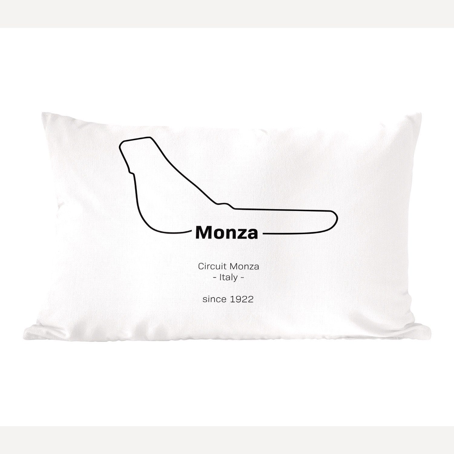 MuchoWow Dekokissen Formel 1 - Monza - Rennstrecke, Wohzimmer Dekoration, Zierkissen, Dekokissen mit Füllung, Schlafzimmer