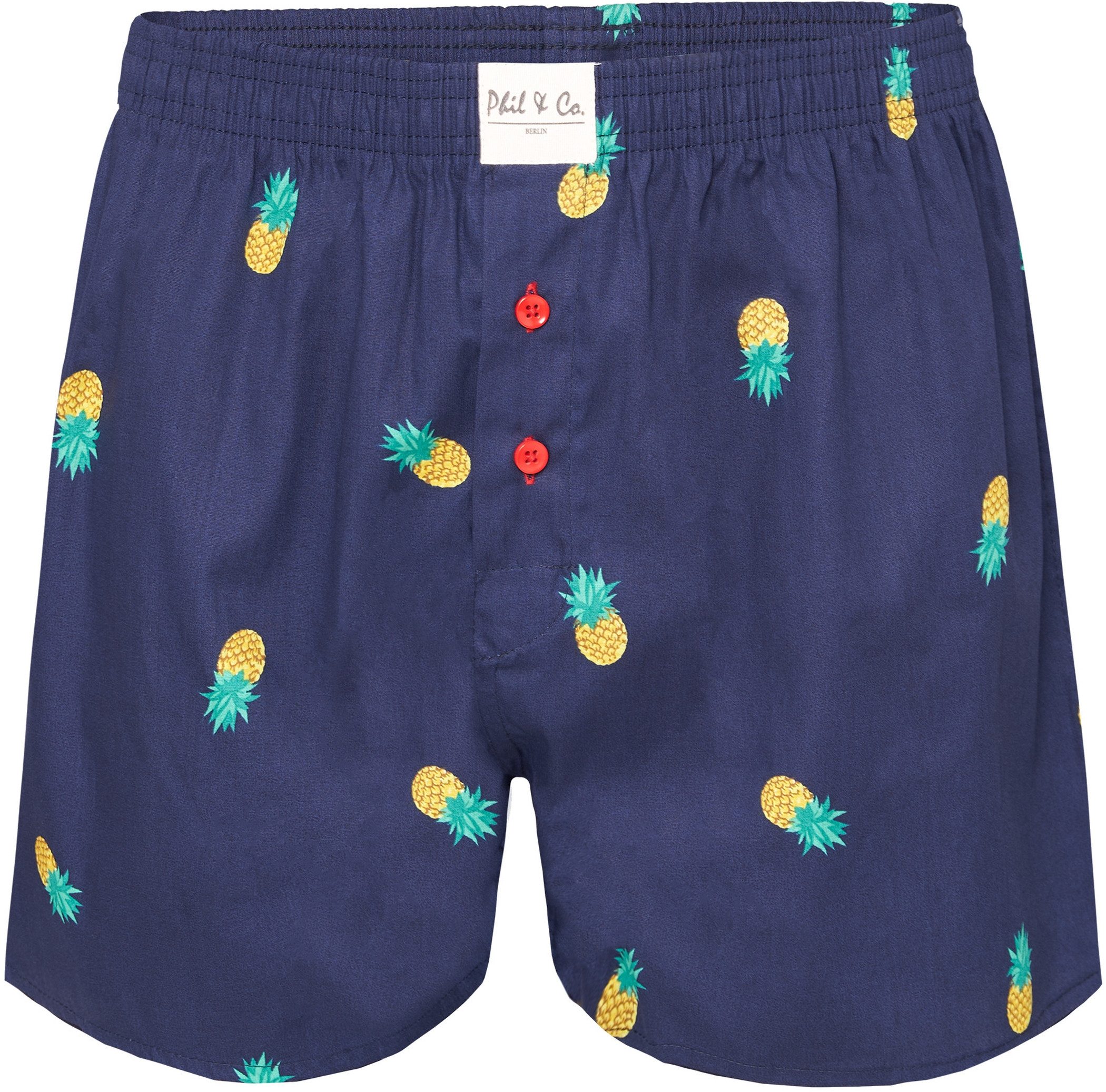 Phil & Co. Boxershorts 6 Phil & Co. Berlin Webboxer Herren american Boxer Boxershorts Shorts (1-St)