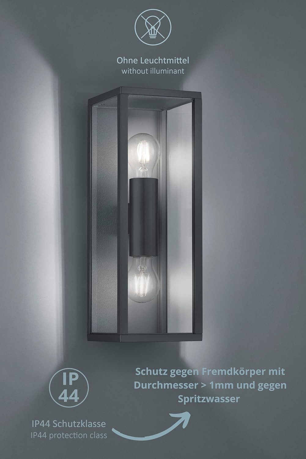 lightling Außen-Wandleuchte Gandalf, ohne Leuchtmittel, Wandmontage, günstig online kaufen