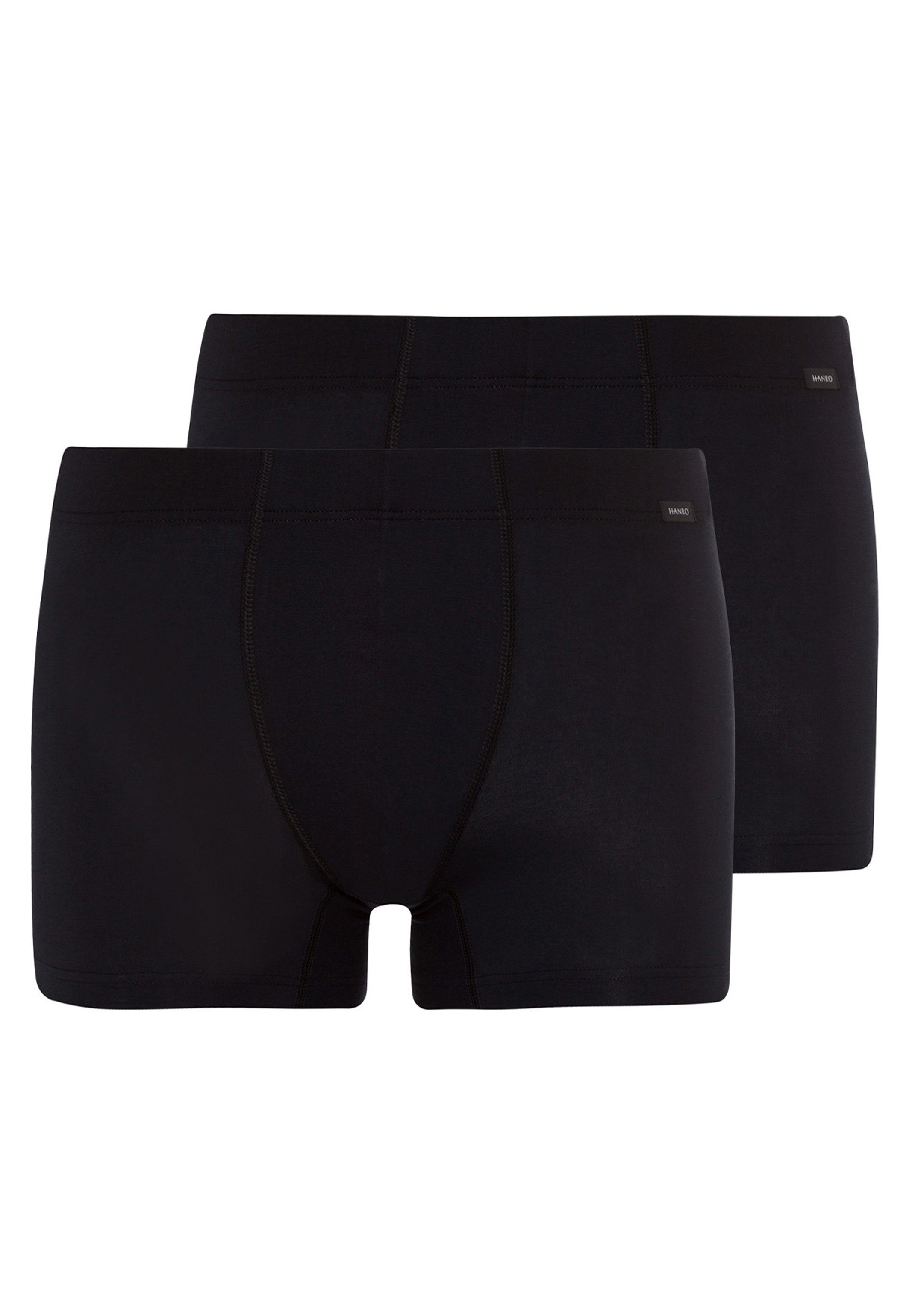 Hanro Retro Boxer 2er Pack Cotton Essentials (Spar-Set, 2-St) Retro Short / Pant - Baumwolle - Ohne Eingriff - Schwarz