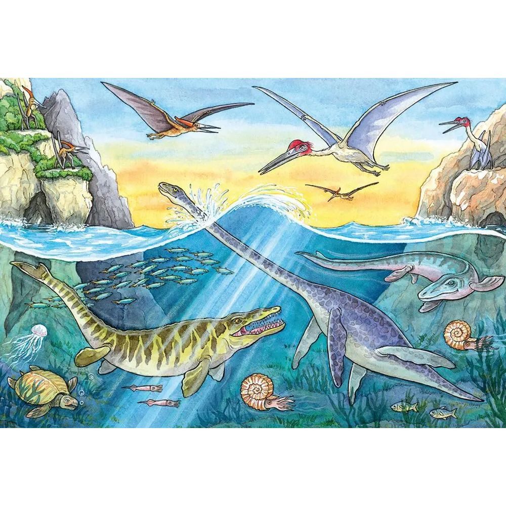 Ravensburger Puzzle Ravensburger Kinderpuzzle - 05128 Saurier und ihre Lebensräume -..., 24 Puzzleteile