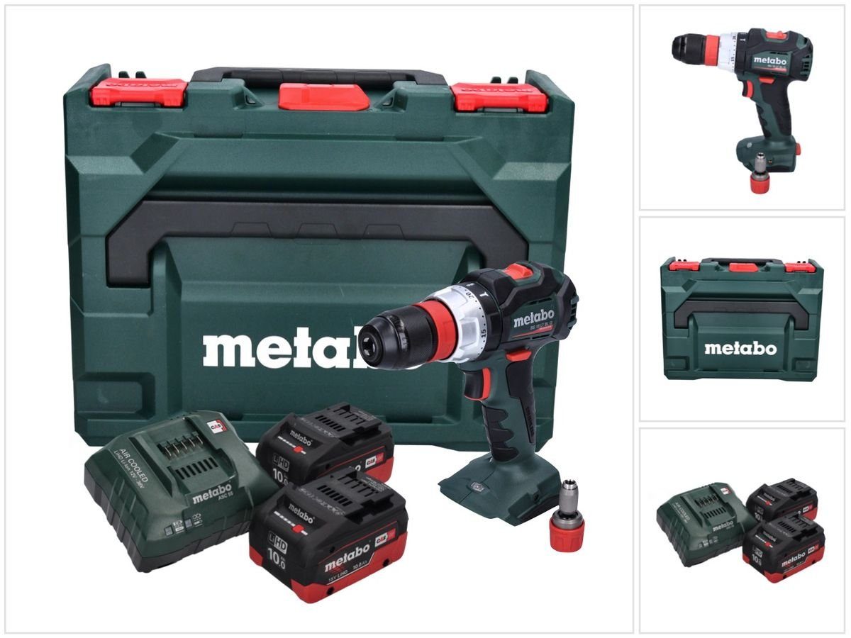 metabo Säulenbohrmaschine BS 18 LT BL Q Akku Bohrschrauber 18 V 75 Nm Brushless + 2x Akku 10,0