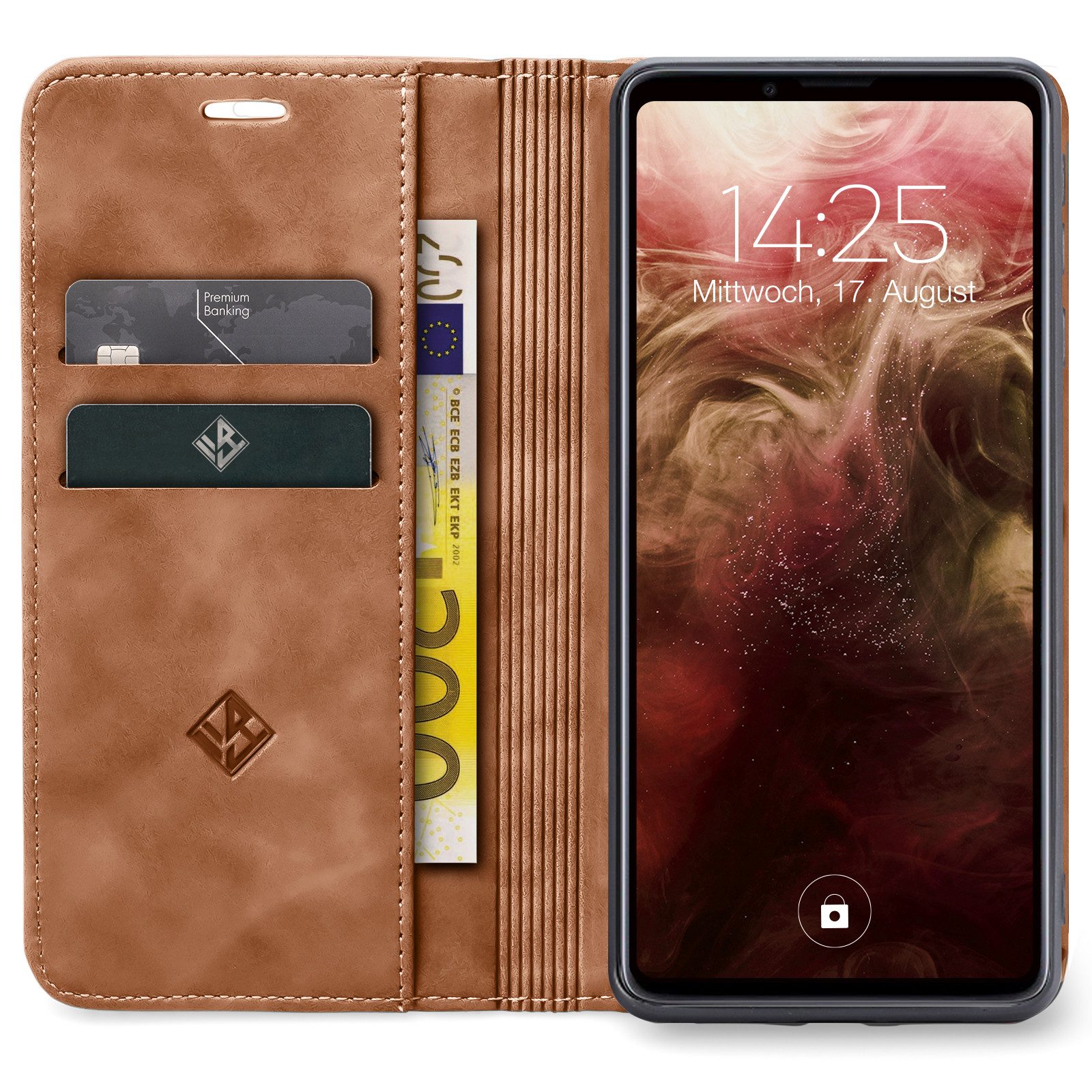 Tec-Expert Handyhülle Tasche Hülle für Sony Xperia 5 V 6.1 Zoll, 6.1 ", Cover Klapphülle Case mit Kartenfach Fliphülle aufstellbar