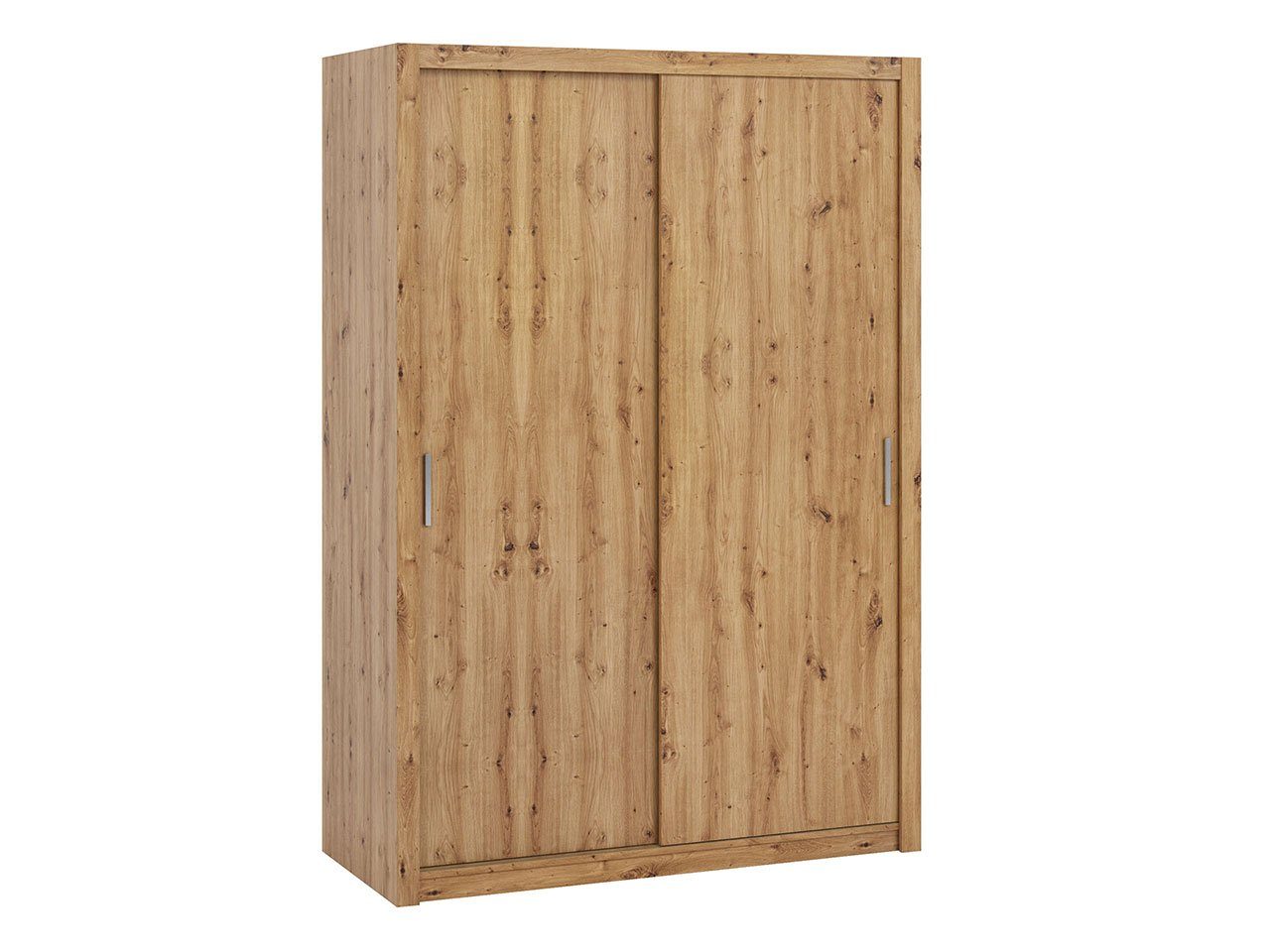 Mirjan24 Kleiderschrank Bono SZ150 06 (mit 2-Schiebetüren) 2 Kleiderstangen Artisan Eiche