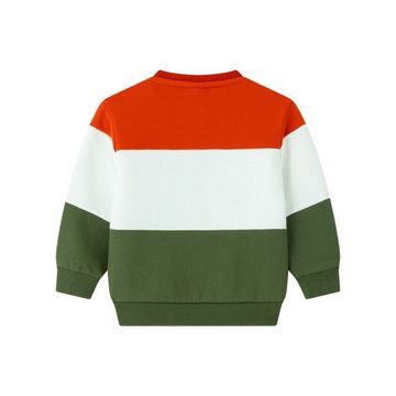 suebidou Sweatshirt süßer Pullover Colorblock mit niedlichem Print bis 2 Jahre