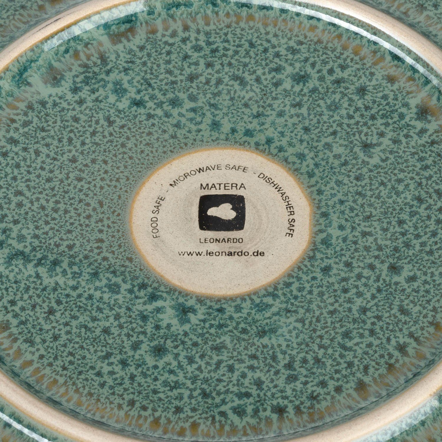 Keramik, Dessertteller 23 Matera, (6 cm Ø St), LEONARDO grün