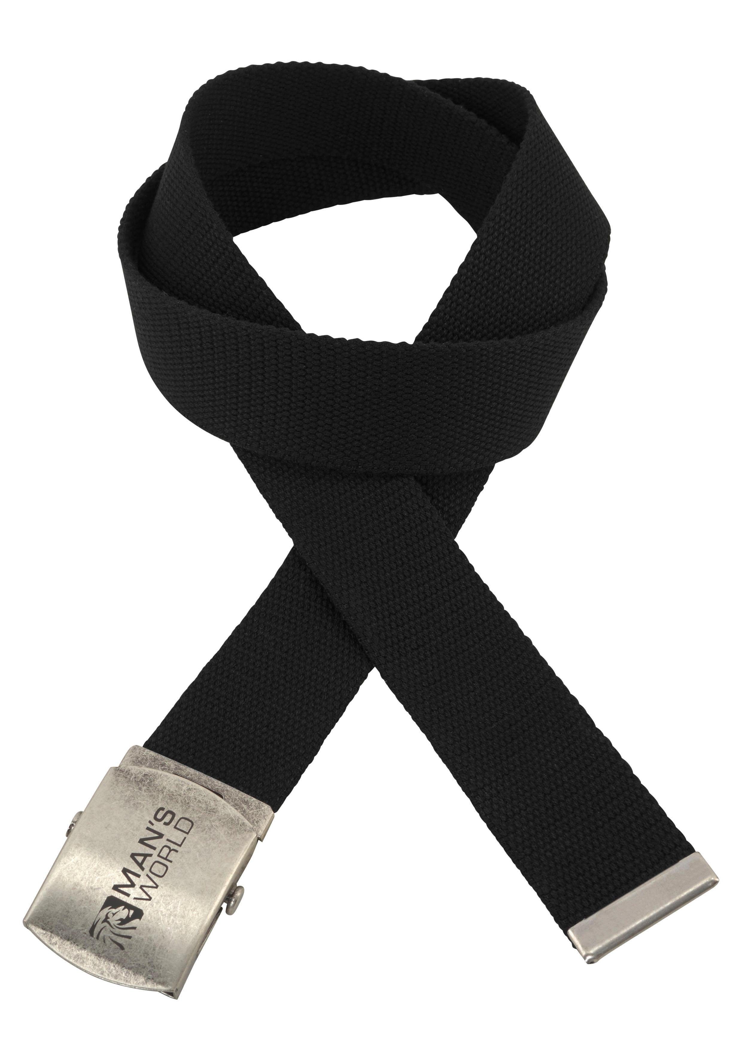 Man's World Stoffgürtel Mit Koppelschließe, Textilbandgürtel günstig online kaufen