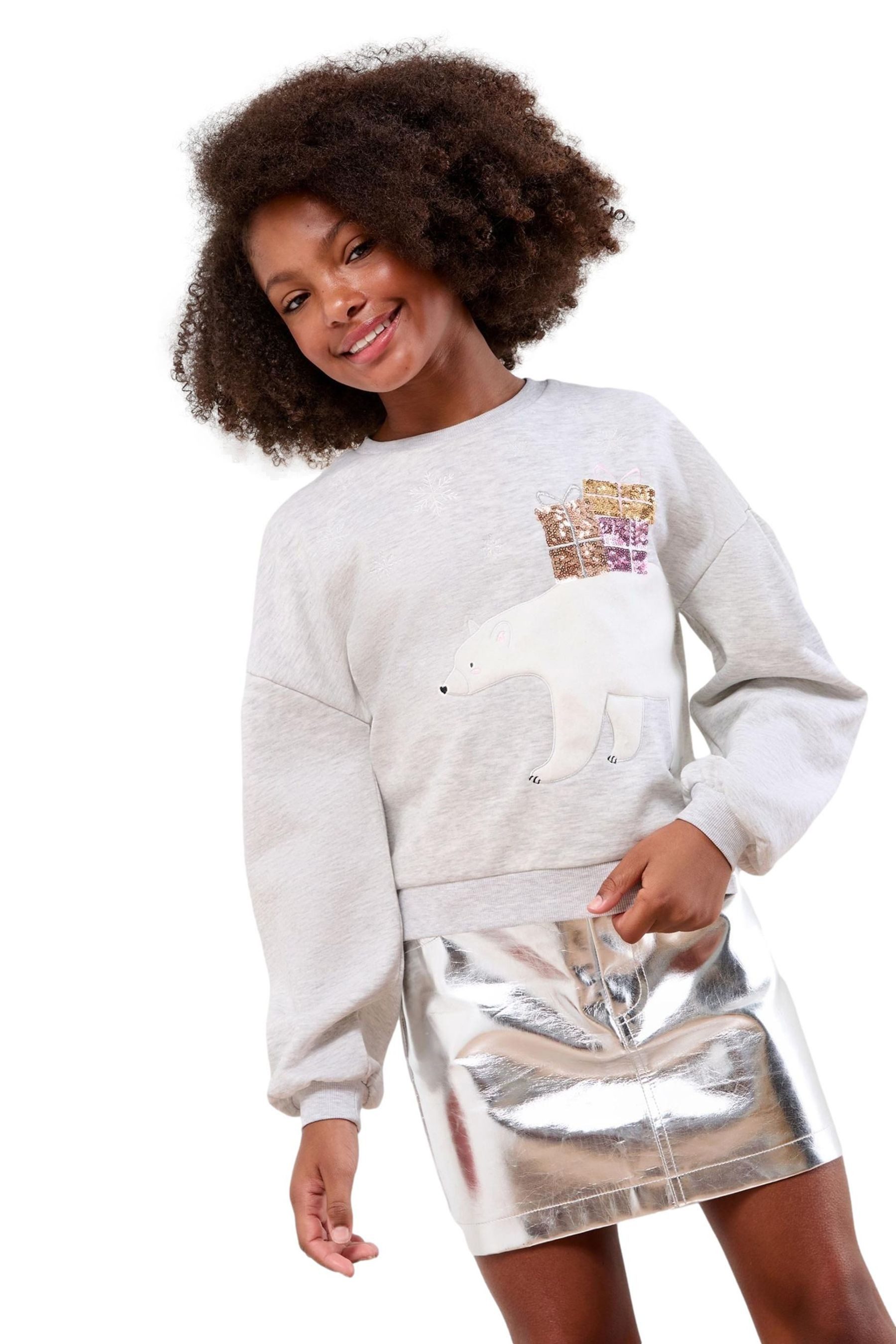 LIPSY Rundhalspullover Lipsy Weihnachtliches Rundhals-Sweatshirt (1-tlg)