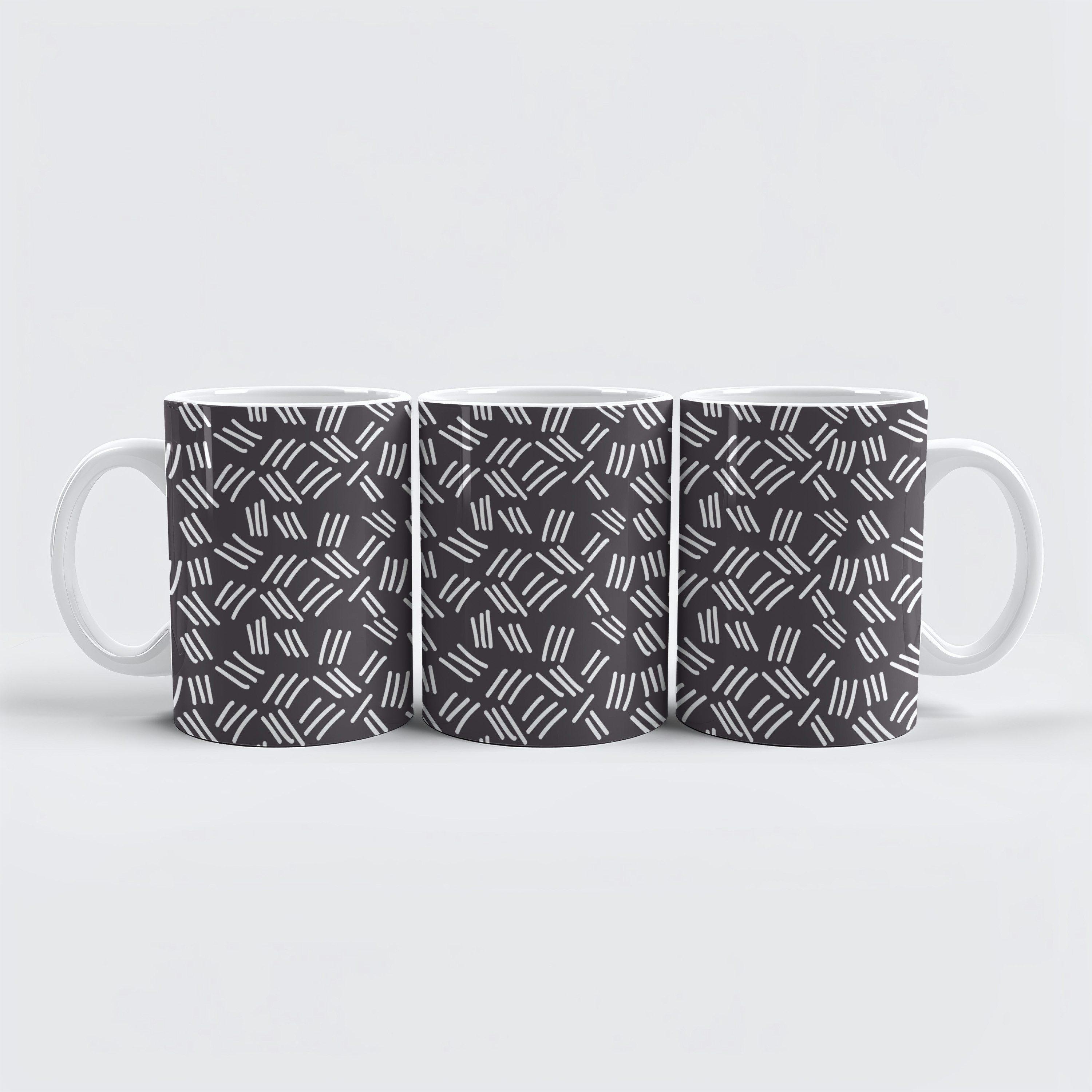 raxxa Tasse "Líneas en juego de equilibrio sobre gris oscuro", 1-tlg., Keramik