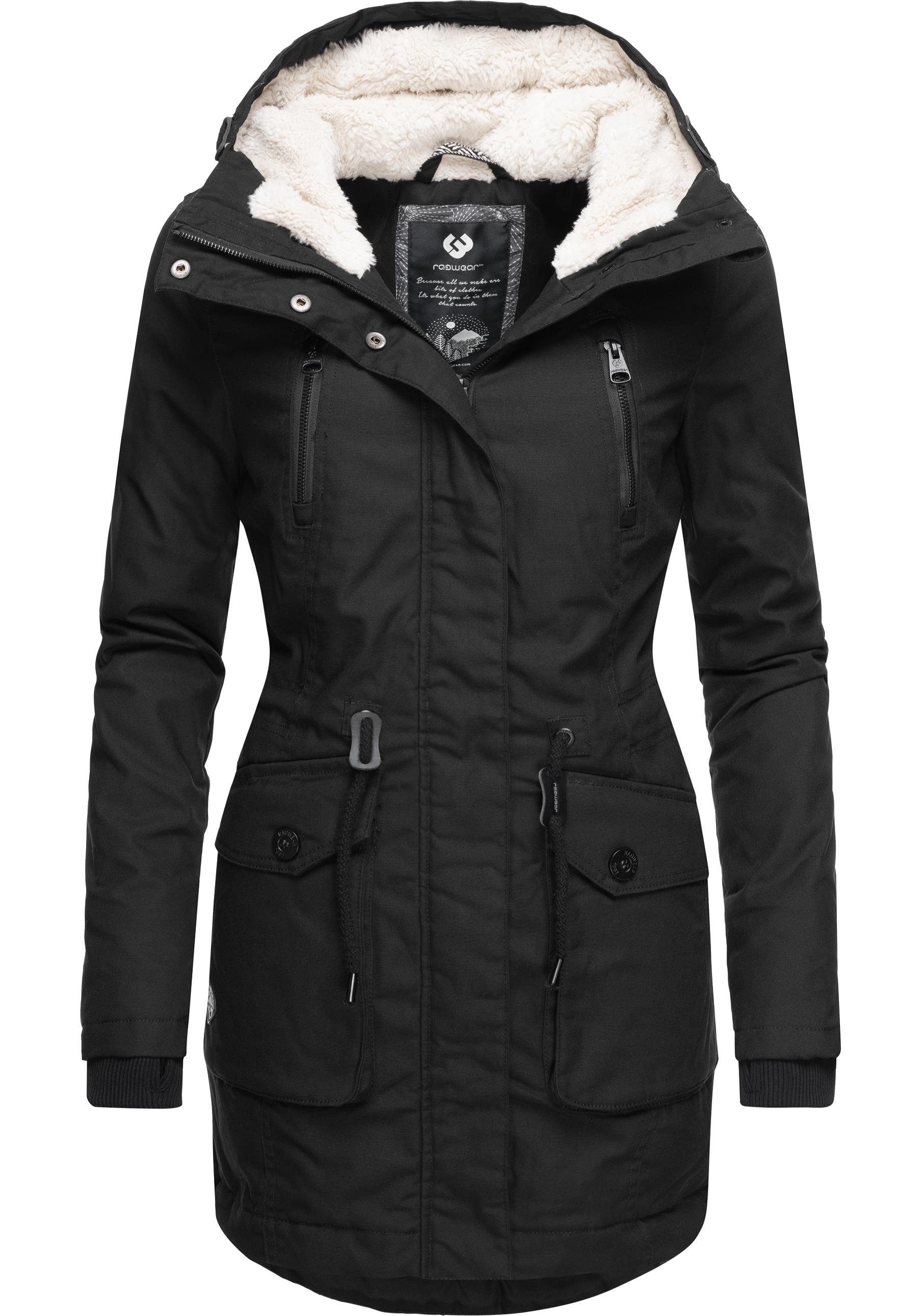 Ragwear Wintermantel Elsa warmer modischer Winterparka mit Kapuze