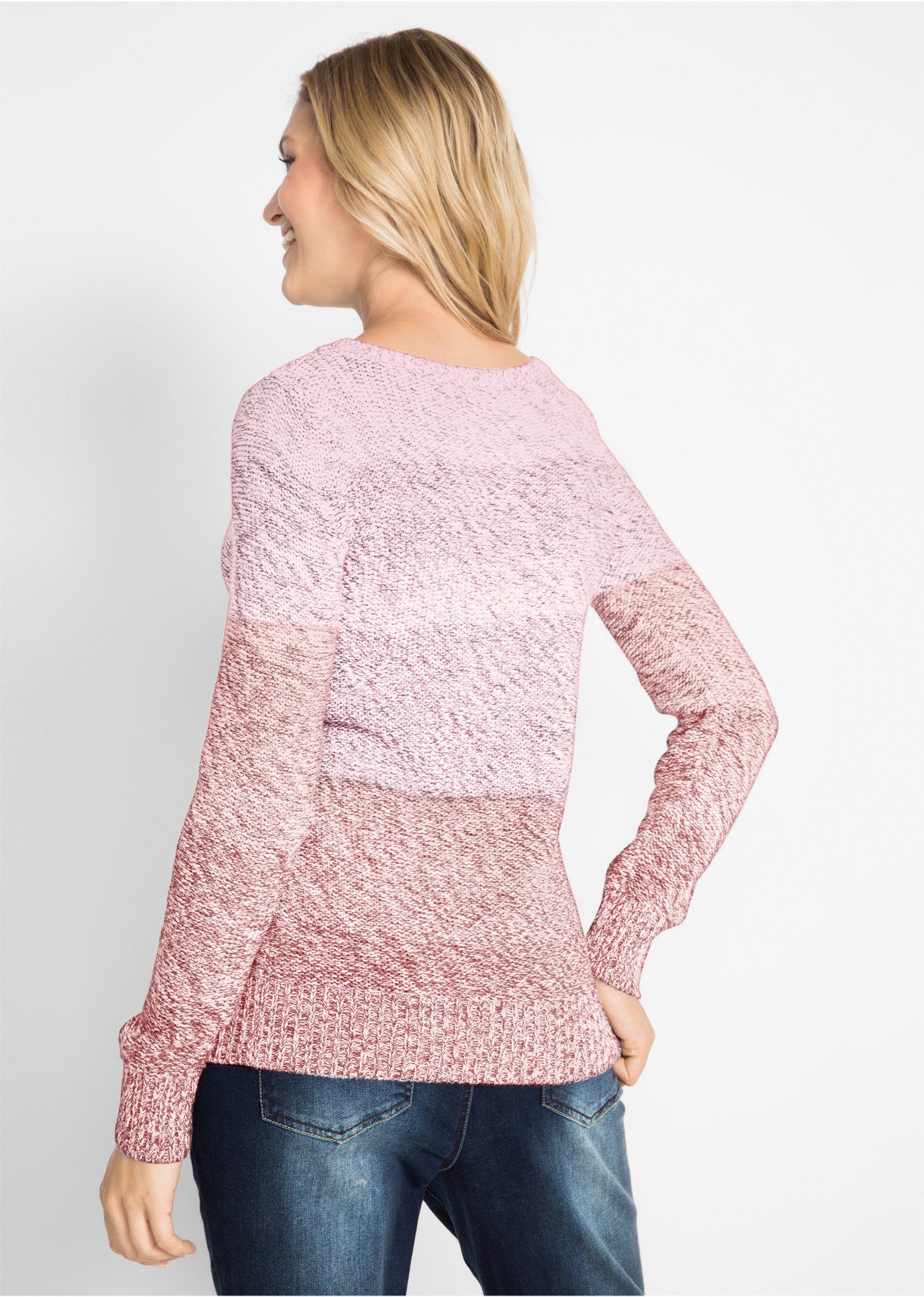 bonprix Strickpullover Grobstrick-Pullover mit Farbverlauf günstig online kaufen