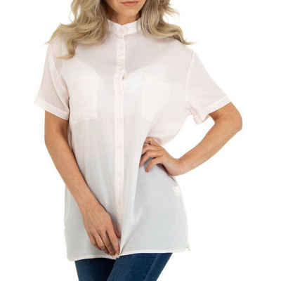 Ital-Design Kurzarmbluse Damen Freizeit Bluse in Hellrosa