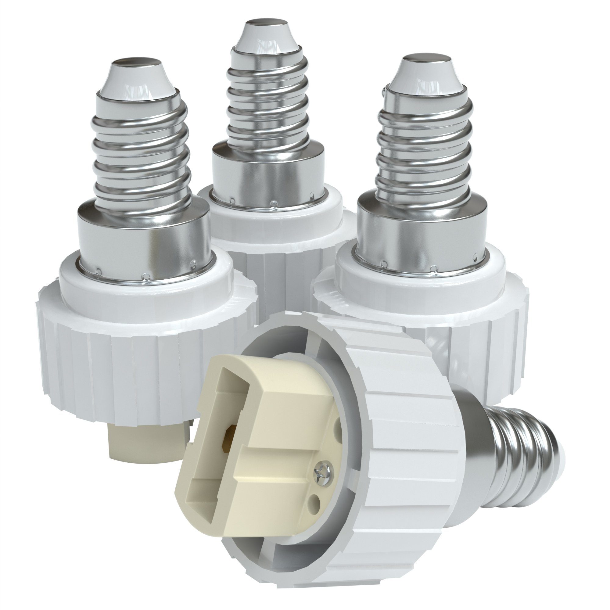 EAZY CASE Lampenfassung Lampensockel Sets E14 auf G9 Adapter Fassung Lampe Stecker Glühbirne, (Spar-Set), Lampenadapter E14 zu G9 Adapter Lampen LED Halogen Energiesparlampen