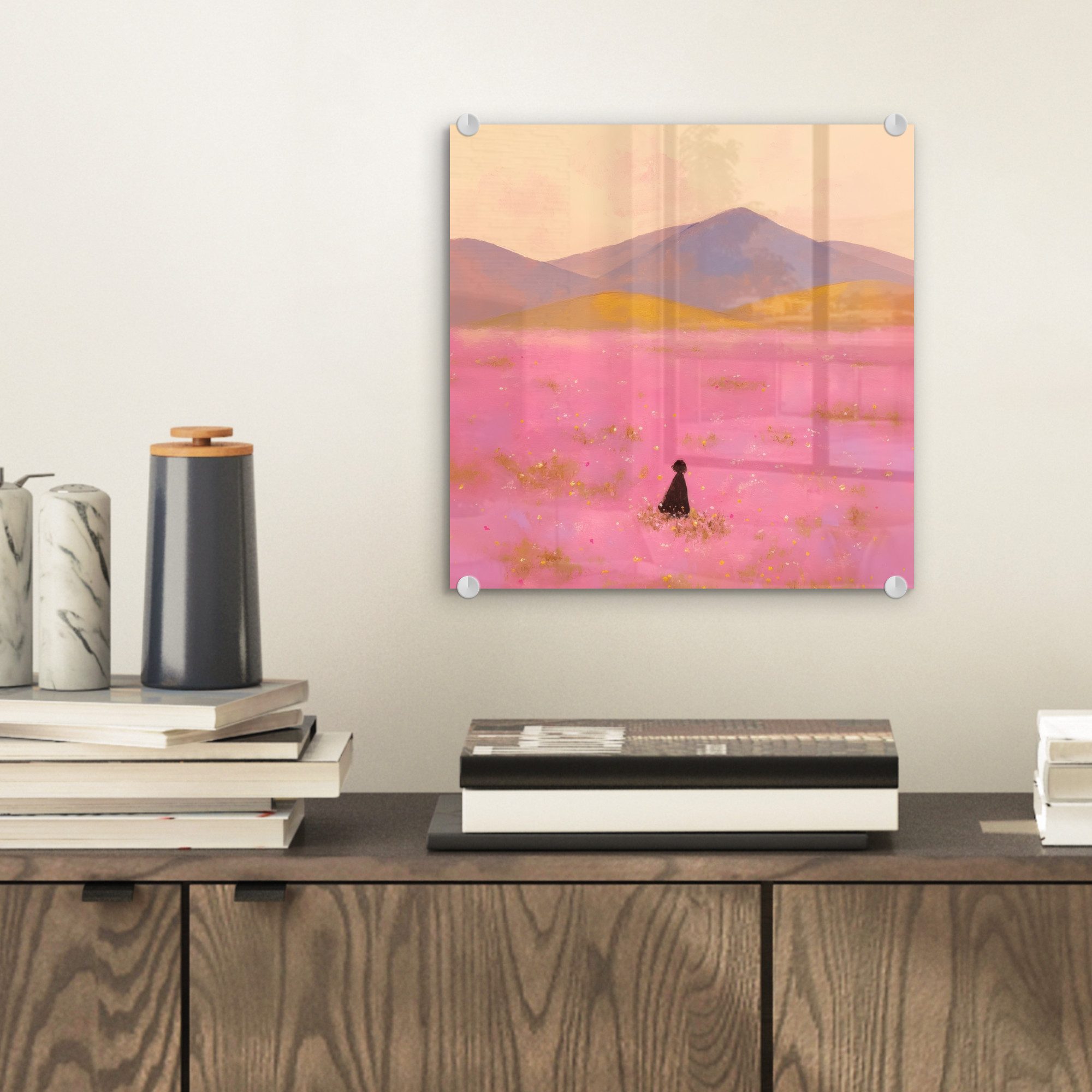 MuchoWow Acrylglasbild Blumenwiese - Hügel - günstig online kaufen