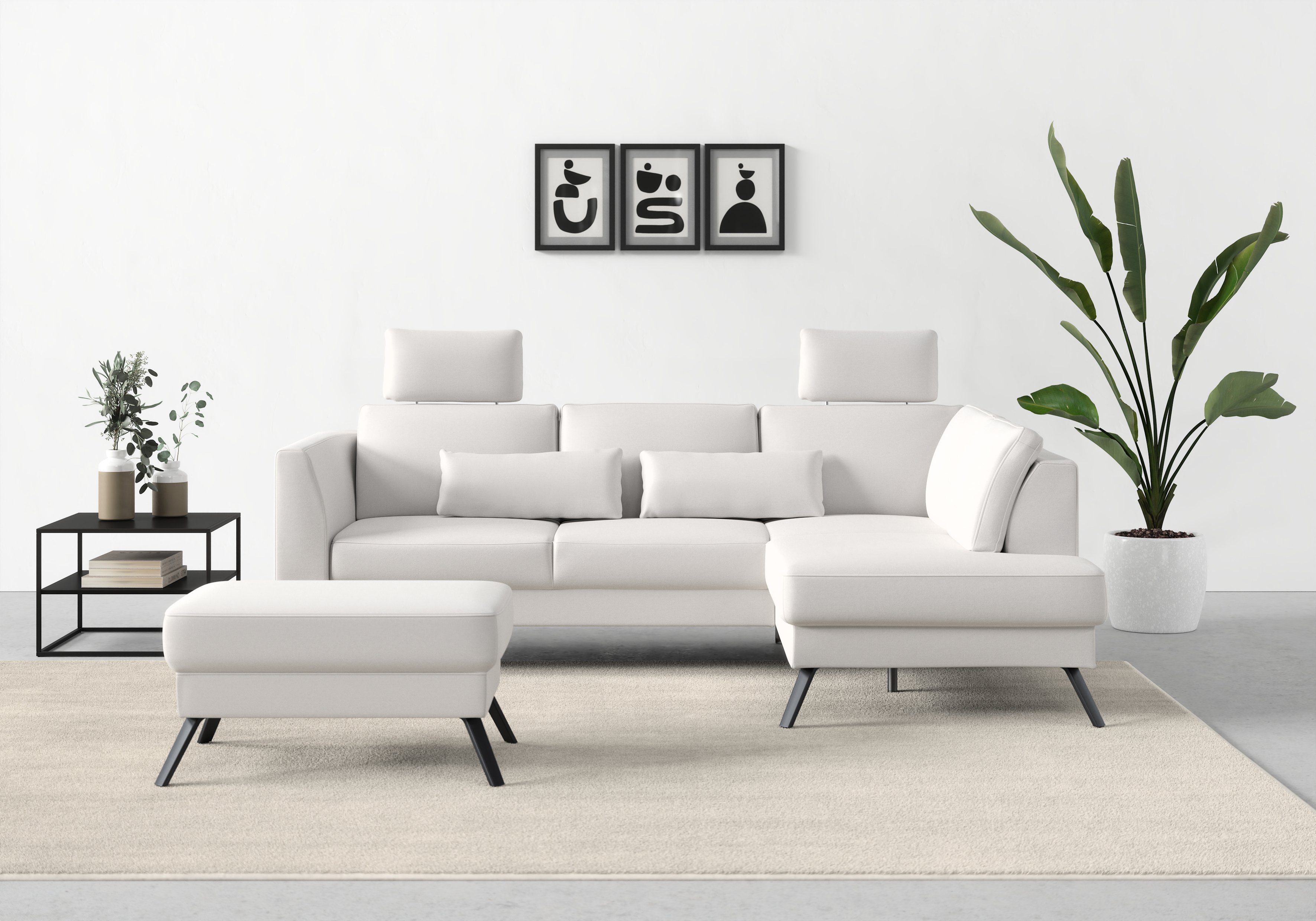 Ecksofa sit&more Sitztiefenverstellung Federkern Lindholm, und mit