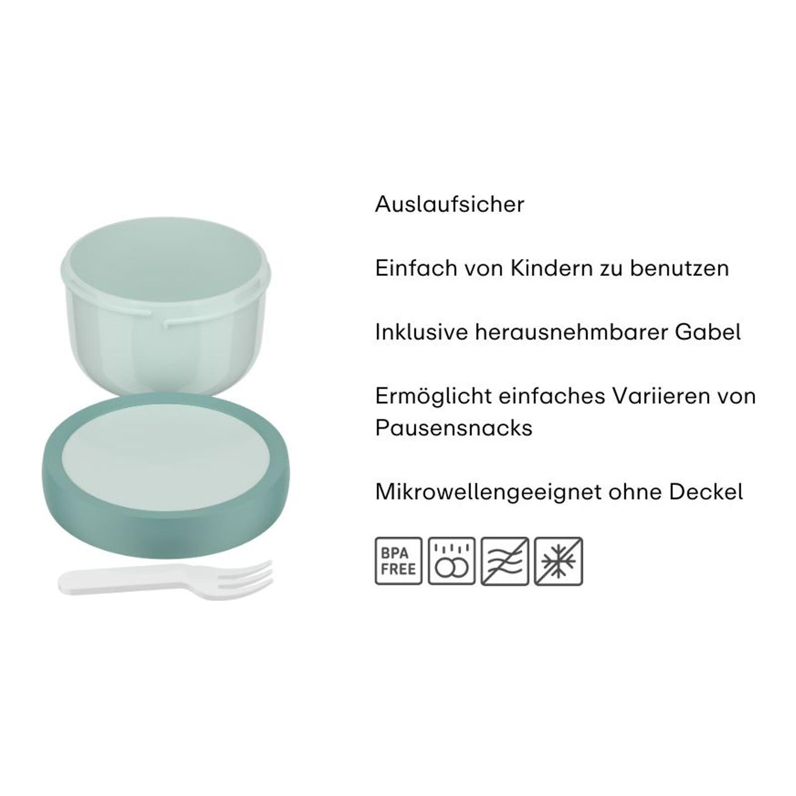 Mepal Lunchbox Campus Fruchtbox 300 ml, Kunststoff, (1-tlg), Spülmaschinenfest