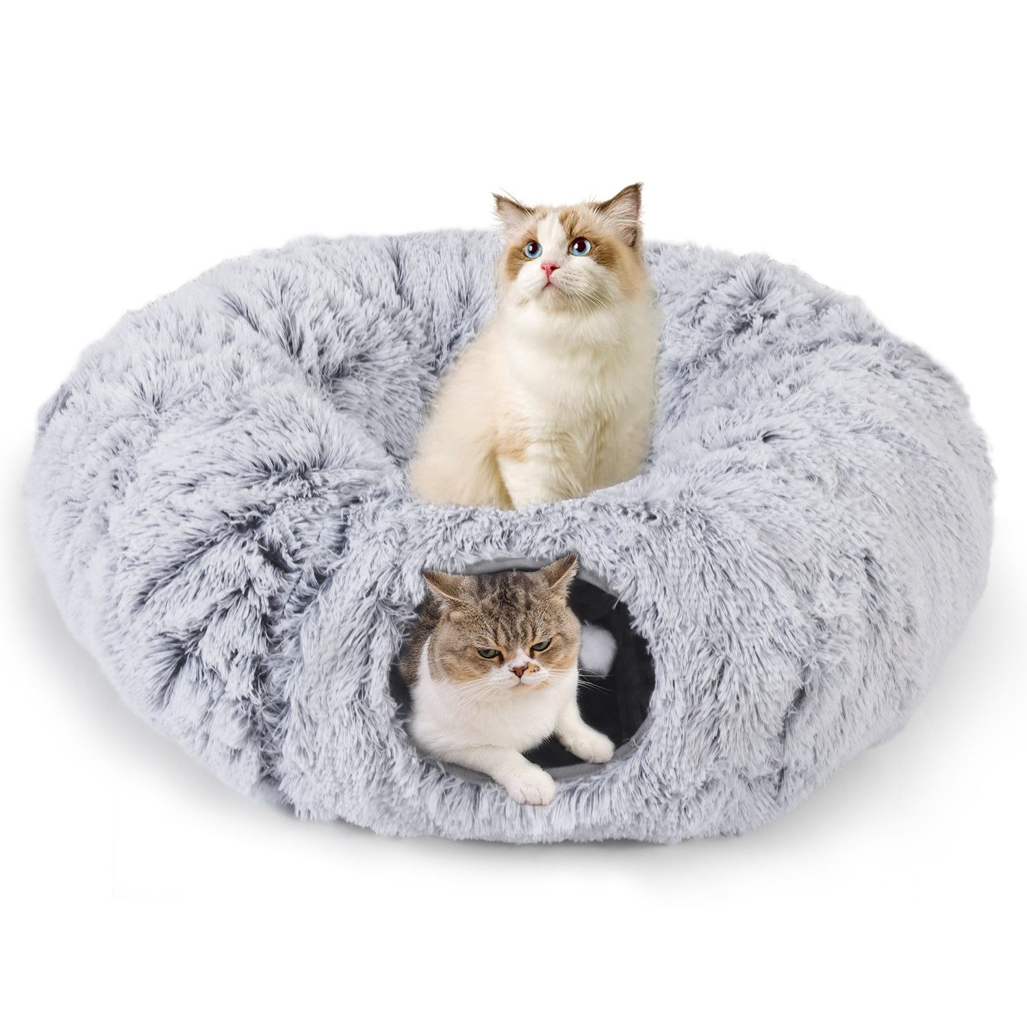 Elegear Tiertunnel 88cm Katzentunnel, Katzenspielzeug mit 3 Form, Plüsch, T günstig online kaufen