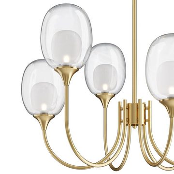 click-licht Deckenleuchte Deckenleuchte Aura in Gold und Transparent E14 6-flammig, keine Angabe, Leuchtmittel enthalten: Nein, warmweiss, Deckenlampe, Deckenbeleuchtung, Deckenlicht