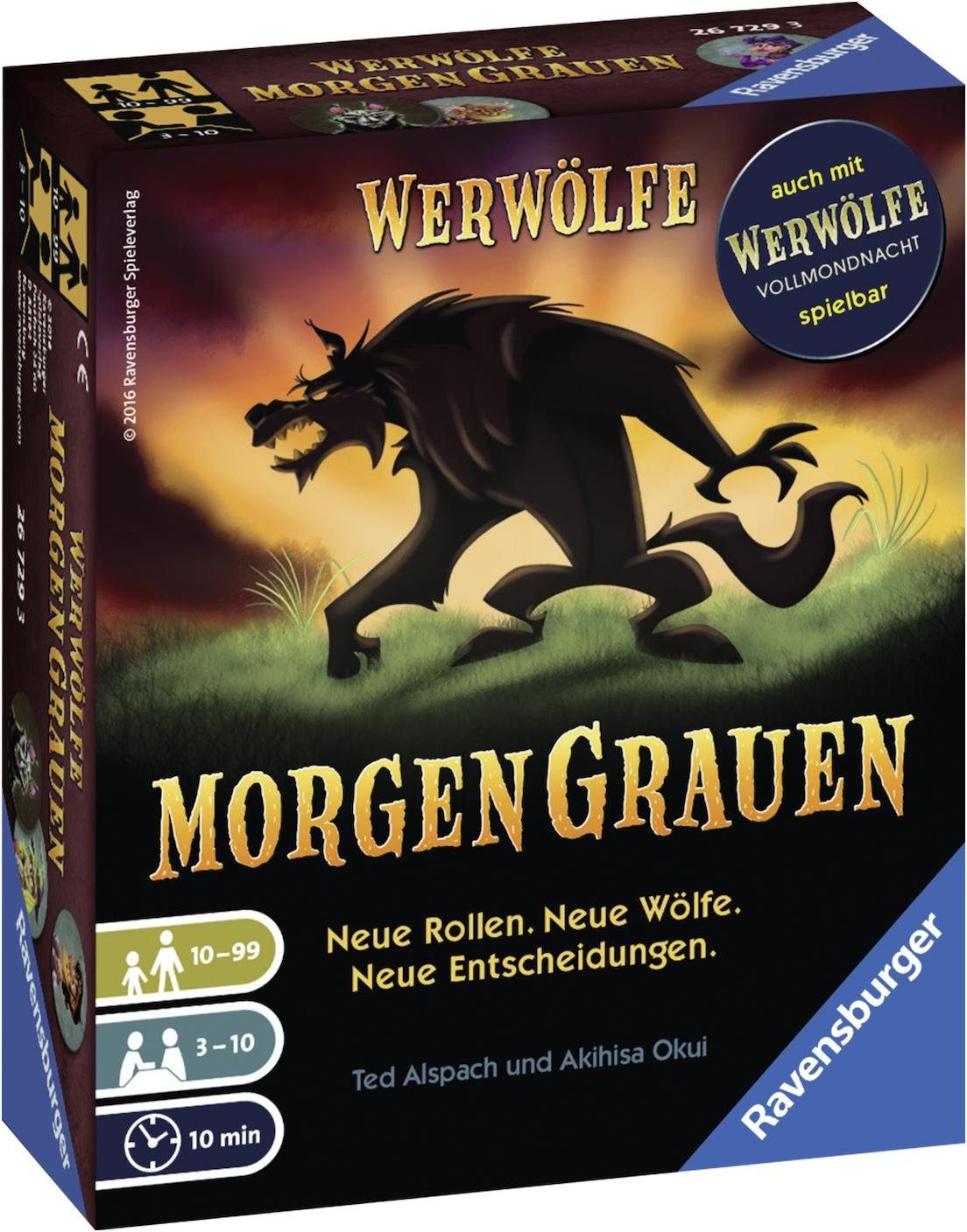 Ravensburger Spiel, schützt Morgengrauen, in Wald weltweit - Werwölfe - Made FSC® Europe
