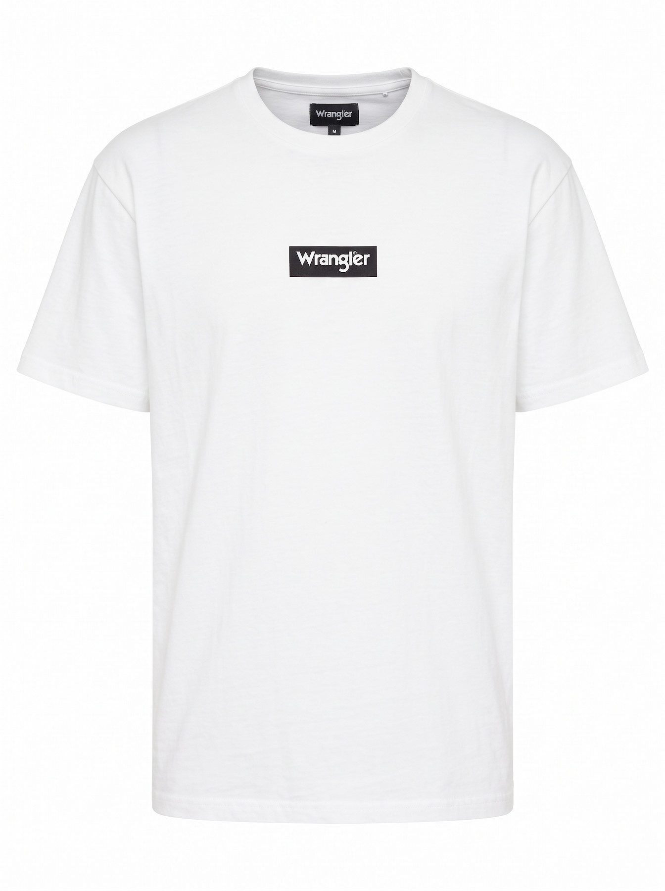 Wrangler Rundhalsshirt Logo Regular Fit - Small Box Tee Weiß