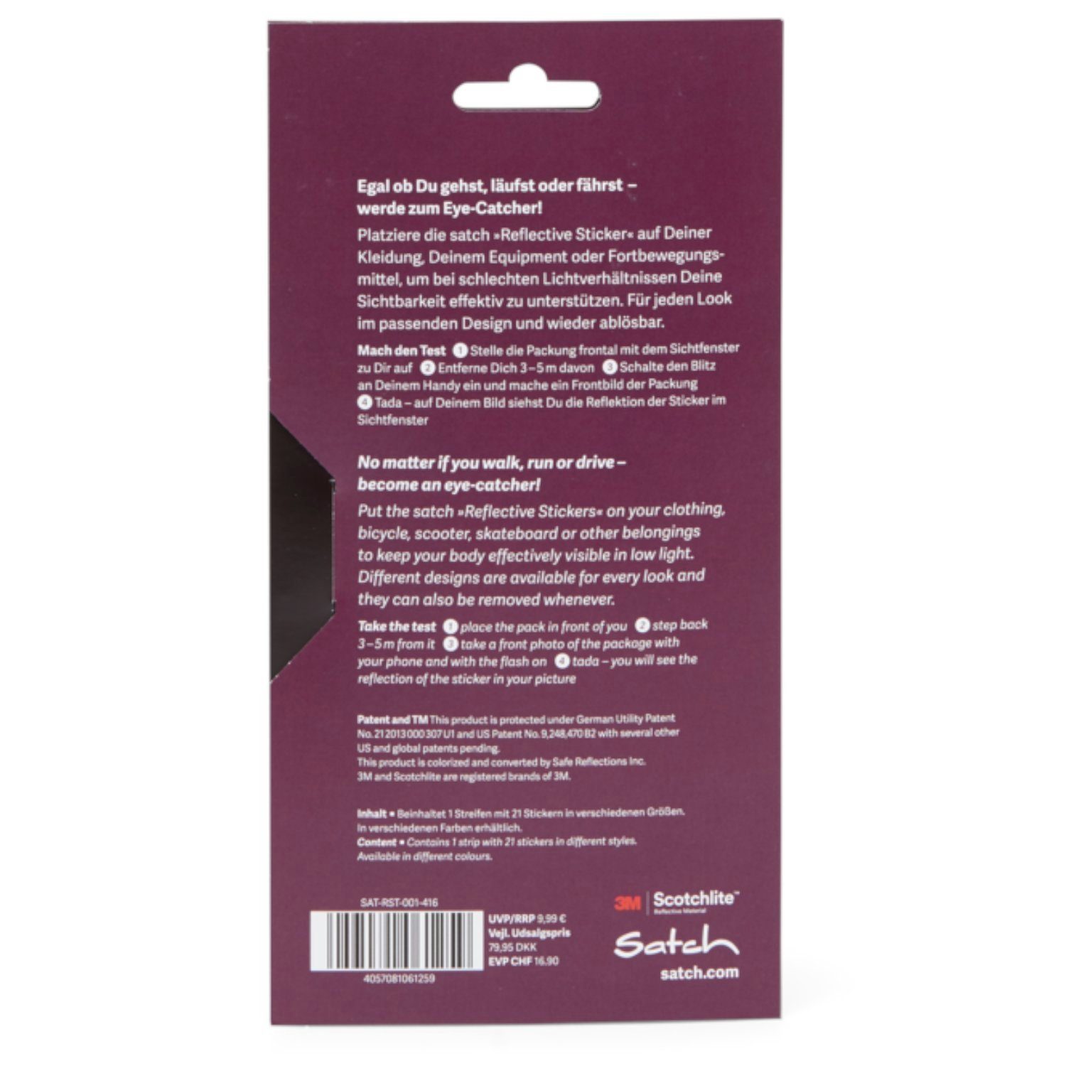 Satch Reflektor-Aufkleber Reflektierende Sticker Purple