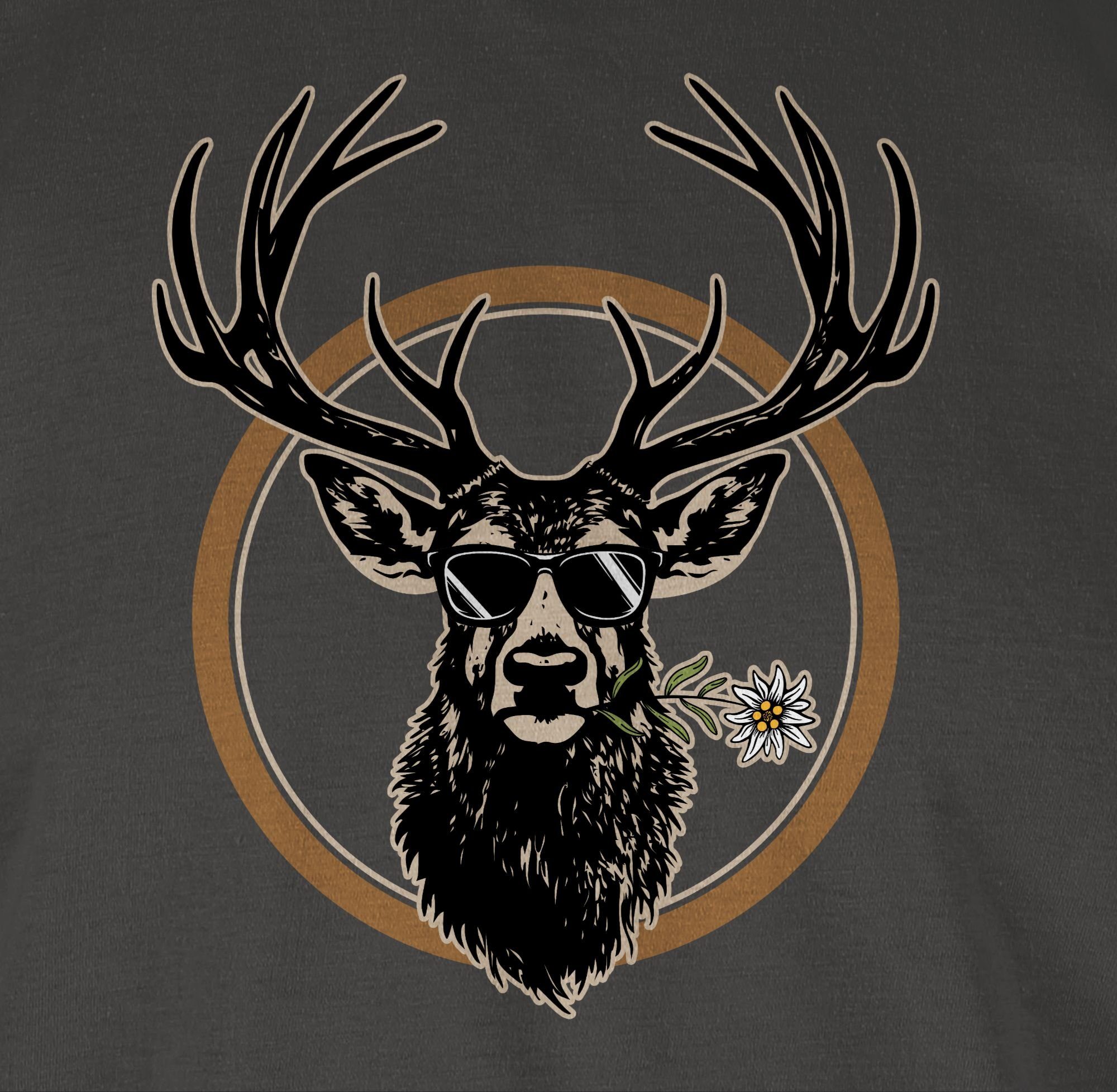 Shirtracer T-Shirt Cooler Hirsch Hirschgeweih Jäger Mode für Oktoberfest Herren – Bild 3 von 5