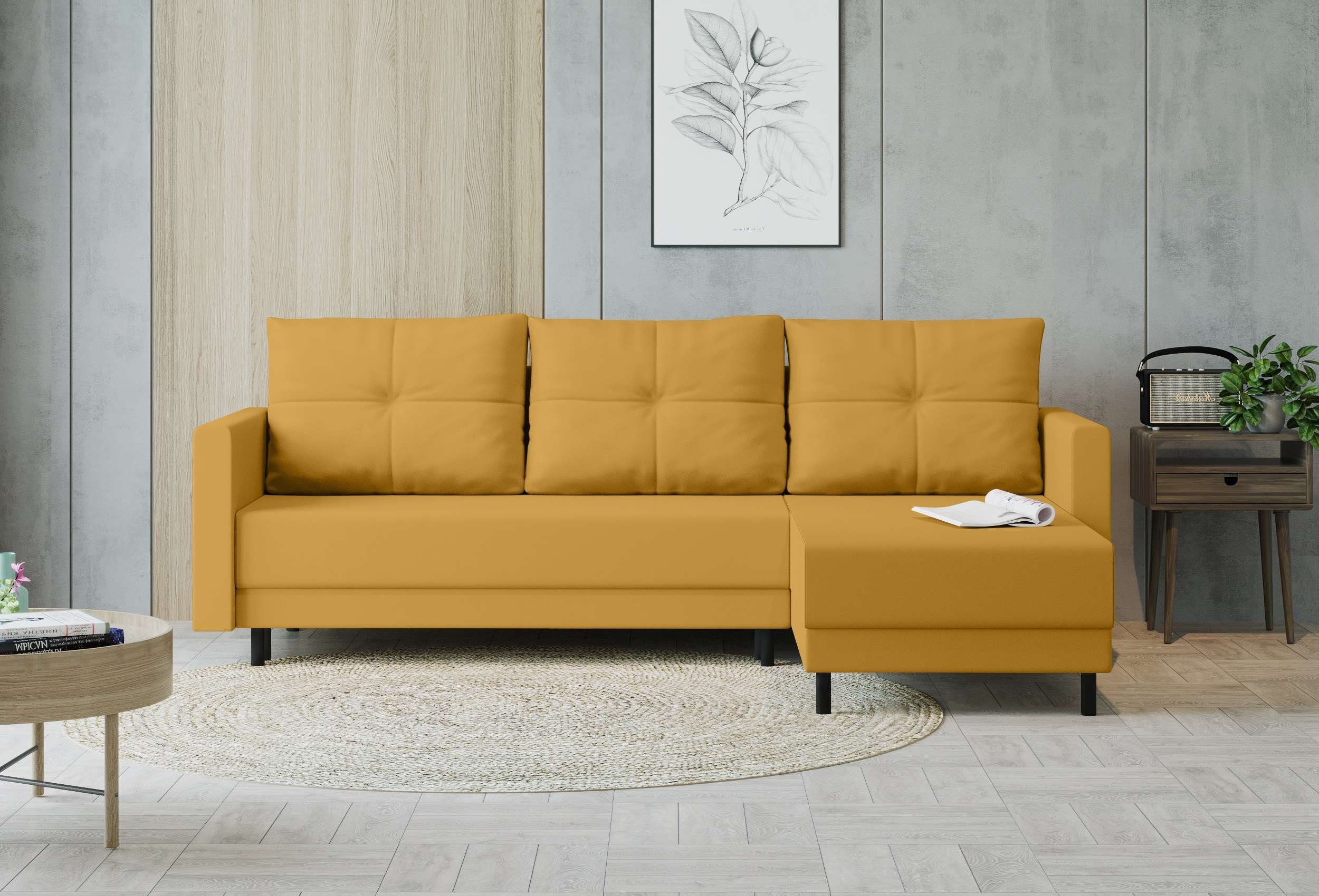 Stylefy Ecksofa Paloma, Sitzkomfort, Design Sofa, Bettkasten, Bettfunktion, mit Modern Eckcouch, mit L-Form