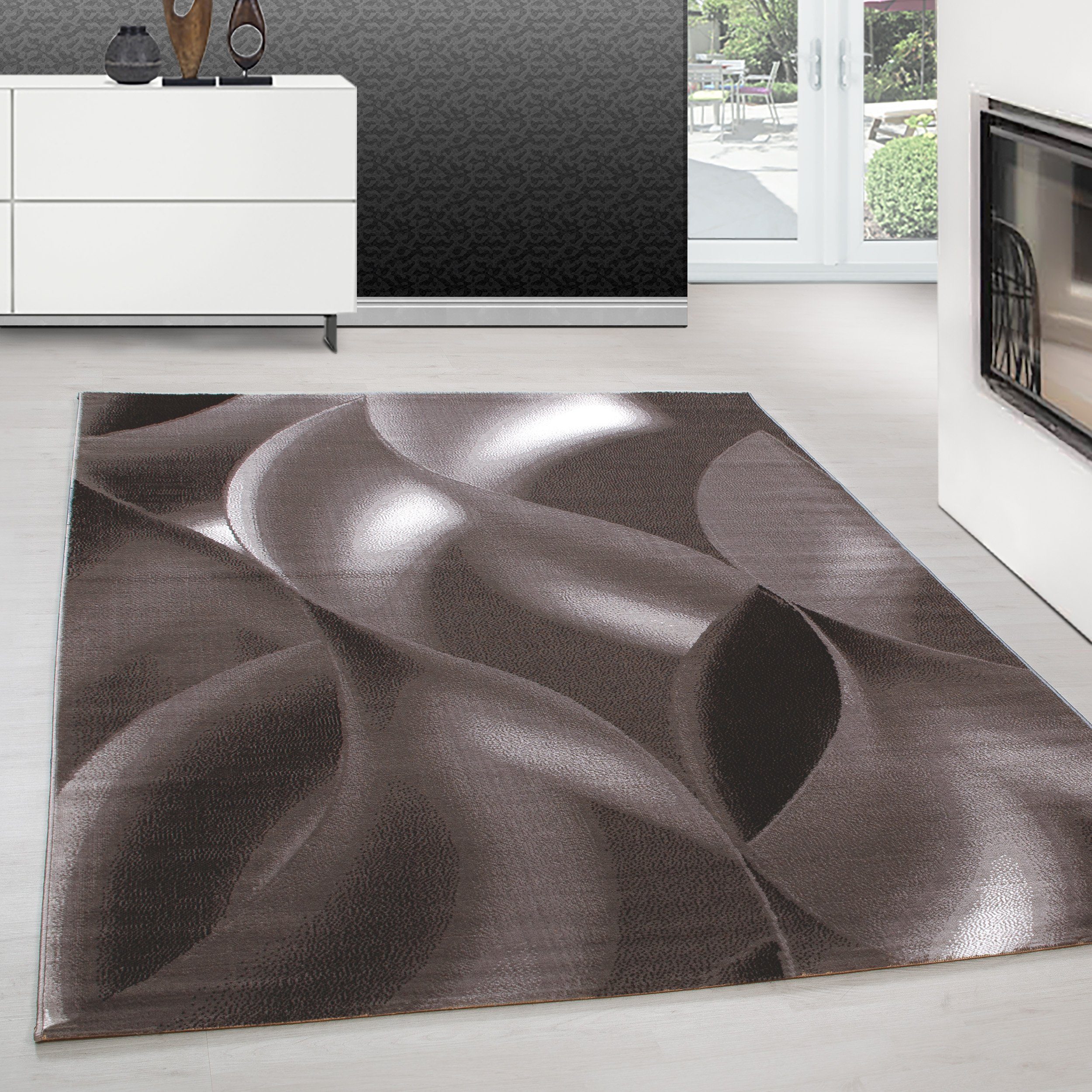 Teppich Abstrakt Wellen Design, Teppium, Läufer, Höhe: 6 mm, Teppich Wohnzimmer