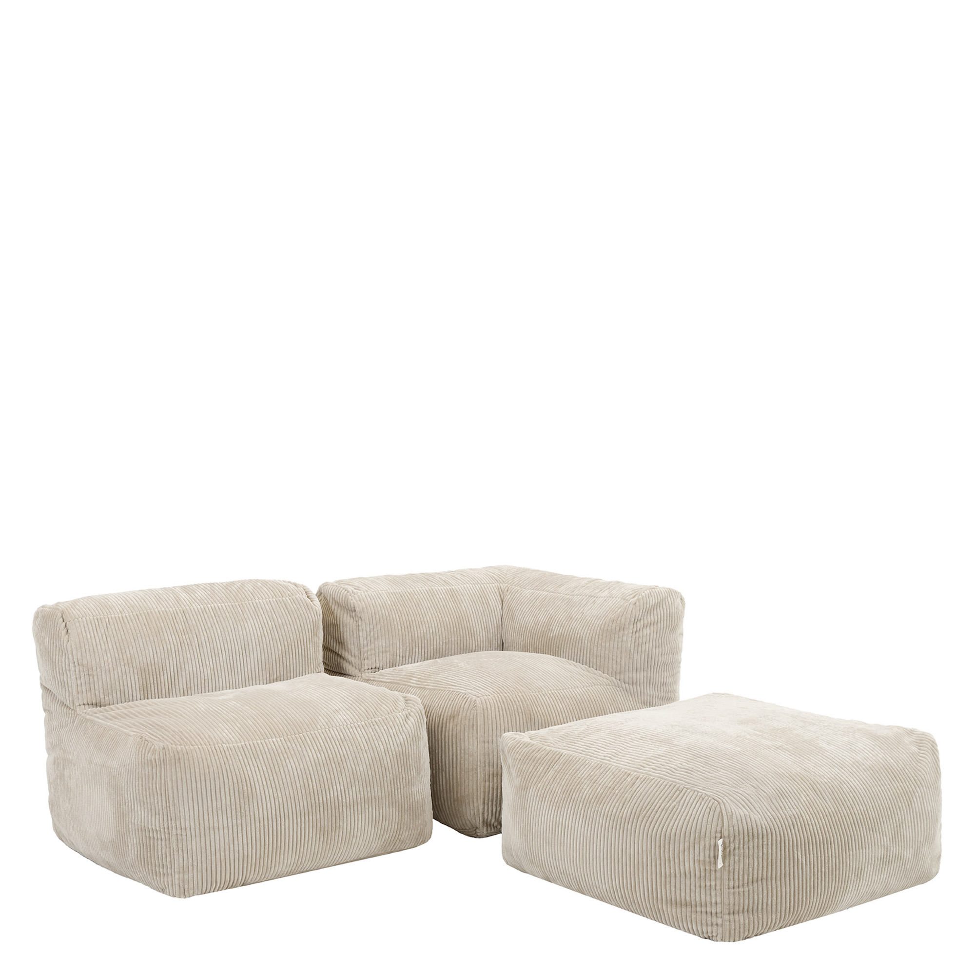 icon Sofa Modulares Ecksofa aus Cord Flauschig „Zen“, Spar-Set, Schaumstoff Füllung, für Wohnzimmer, für Schlafzimmer