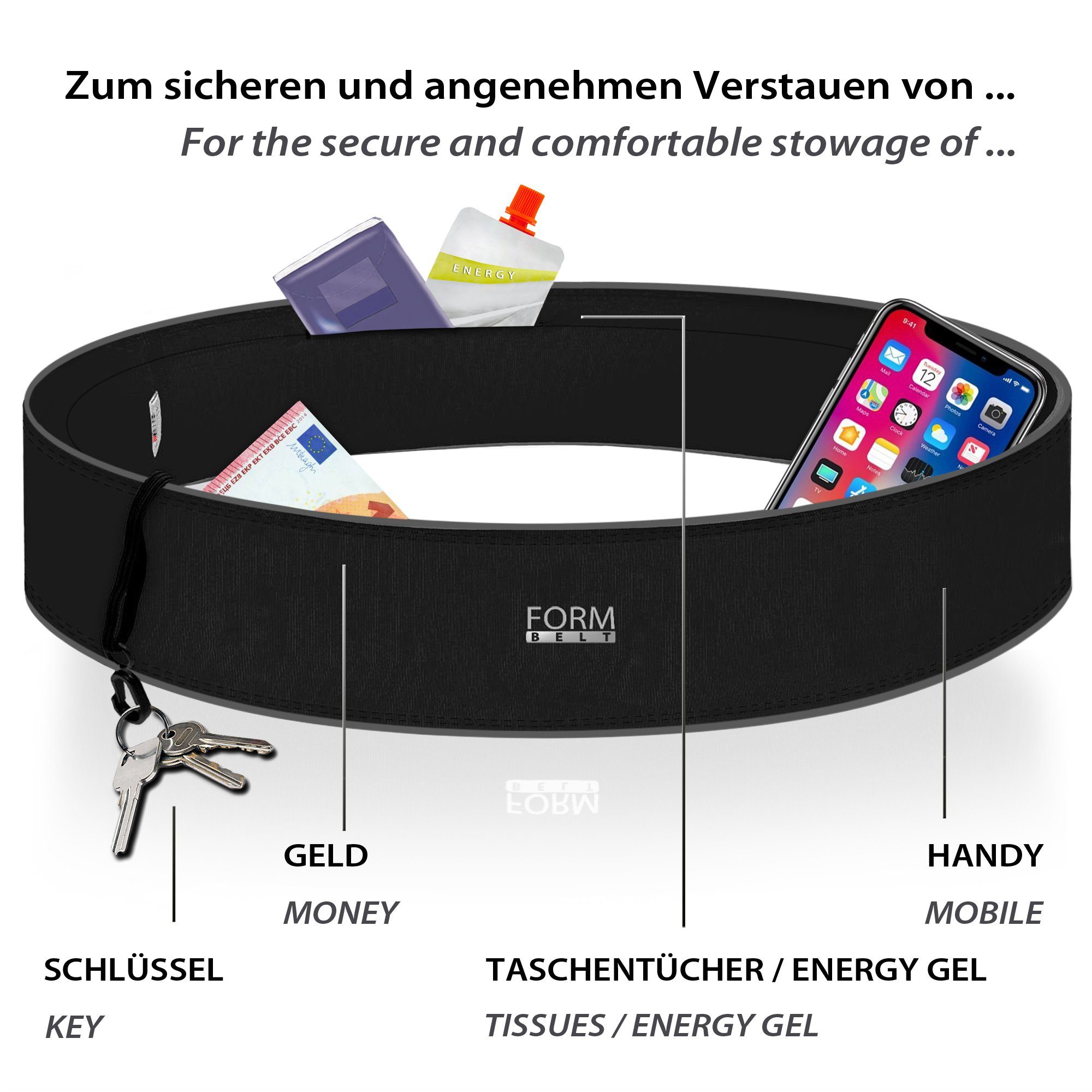 Formbelt Laufgürtel Laufgürtel zum Jogging Marathon Sportlaufgürtel Bauchtasche Lauftasche Laufgürtel zum Jogging Marathon Sportlaufgürtel Bauchtasche Lauftasche