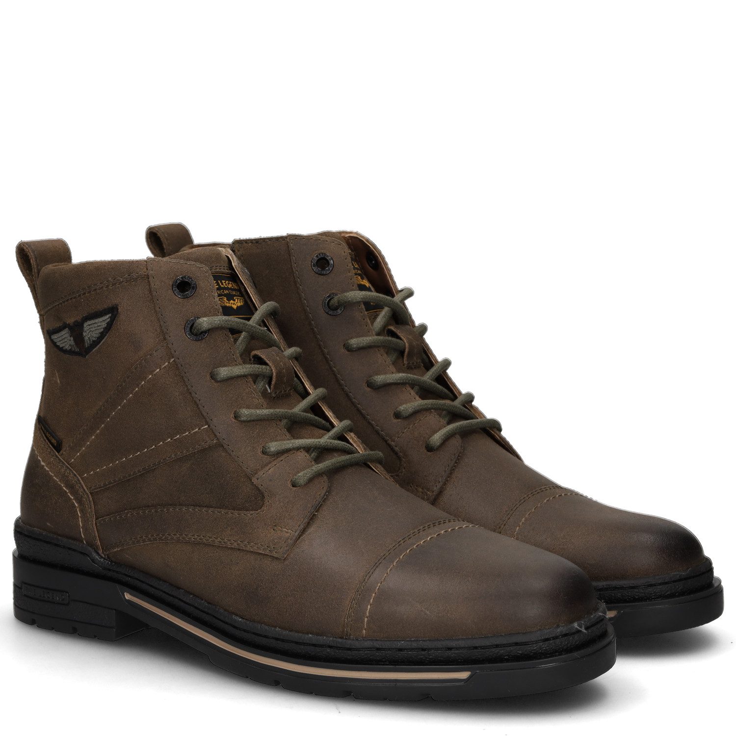 PME LEGEND TARMAC Schnürstiefelette Schnürboots, Workerboots mit Anziehlasche und Reißverschluss