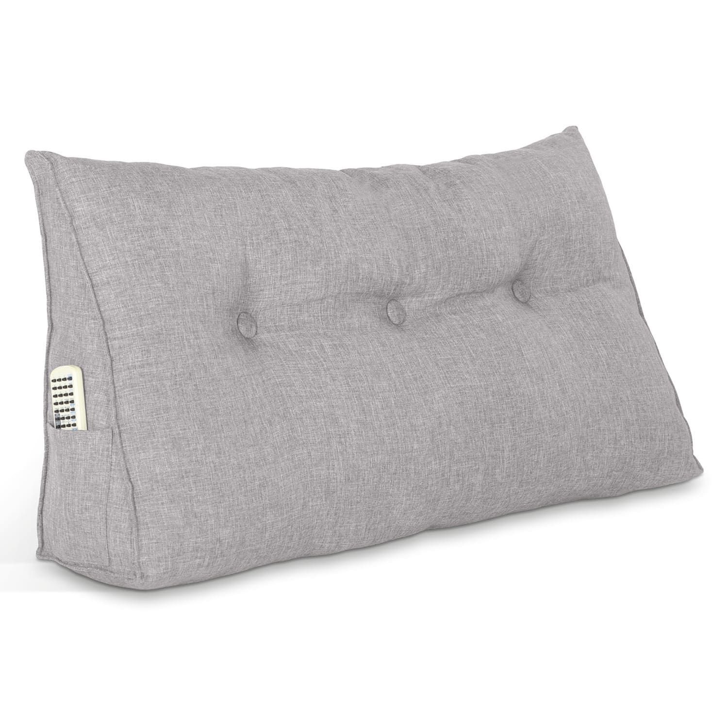 aktivshop Rückenkissen mit praktischem Seitenfach, für Bett und Sofa geeignet