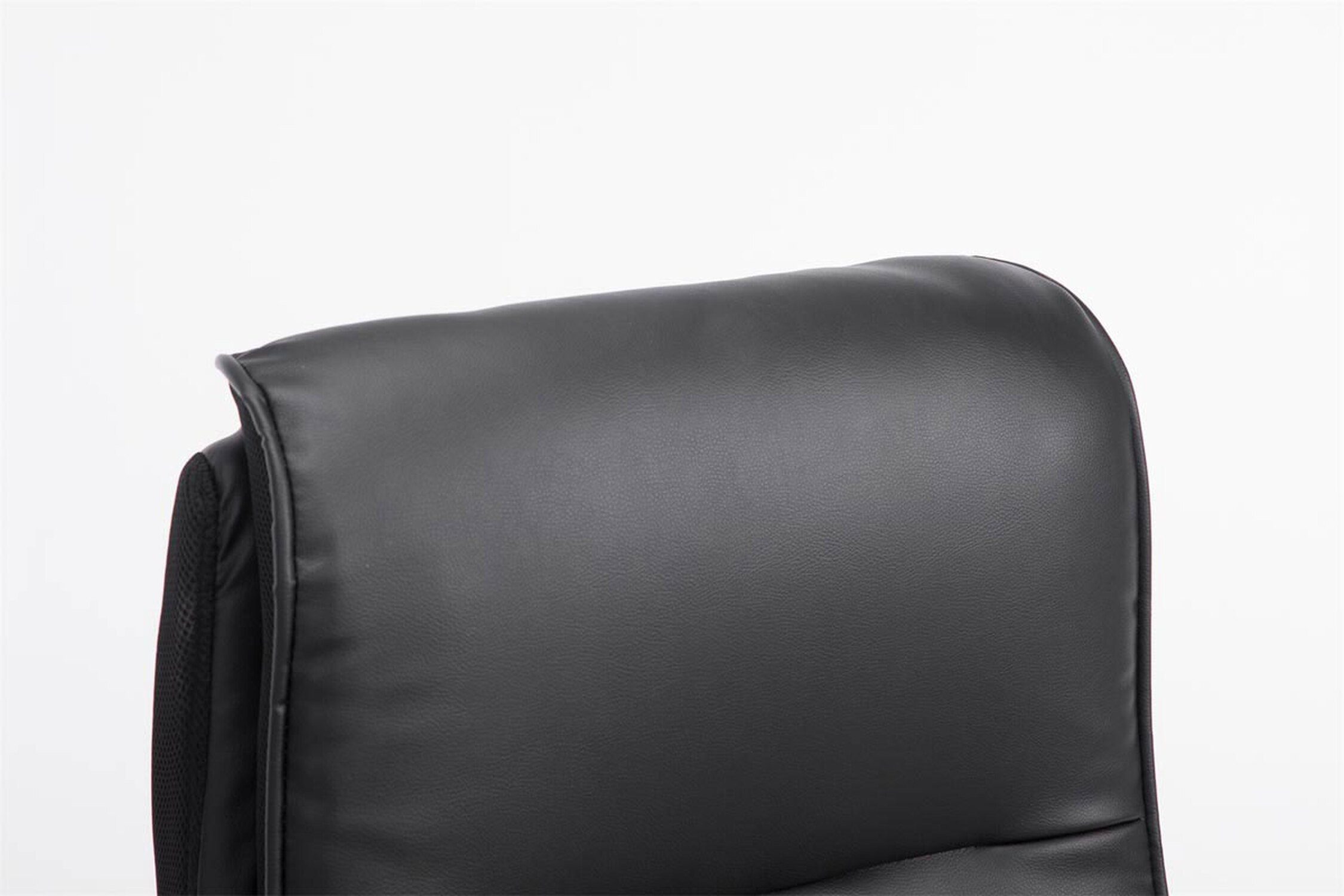Drehstuhl, silber Chefsessel, Sitzfläche: Rückenlehne ergonomisch mit Kunstleder Bürostuhl Bürostuhl XXL), - schwarz geformter Kunststoff Vila Gestell: TPFLiving bequemer (Schreibtischstuhl,
