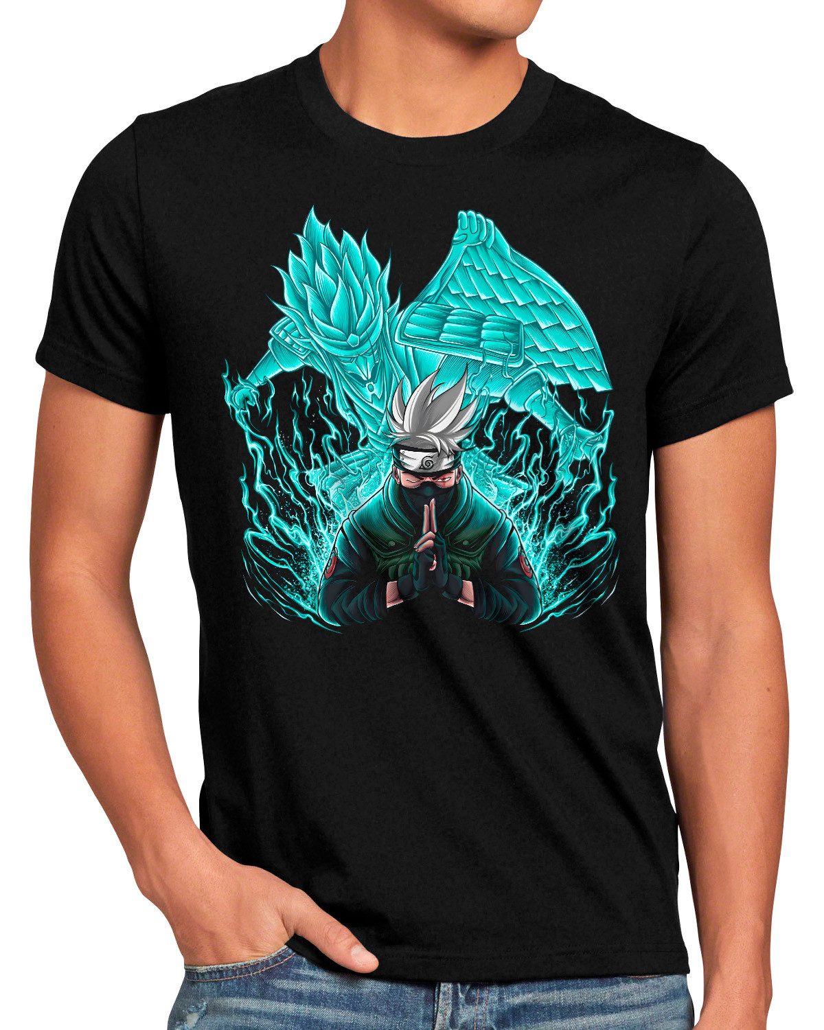 style3 T-Shirt Kakashi vs Susanoo sasuke hatake shikamaru kage naruto