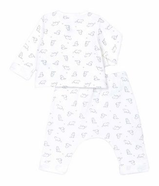 Petit Bateau Neugeborenen-Geschenkset Petit Bateau Baby Kombination weiß grau allover Biber Print