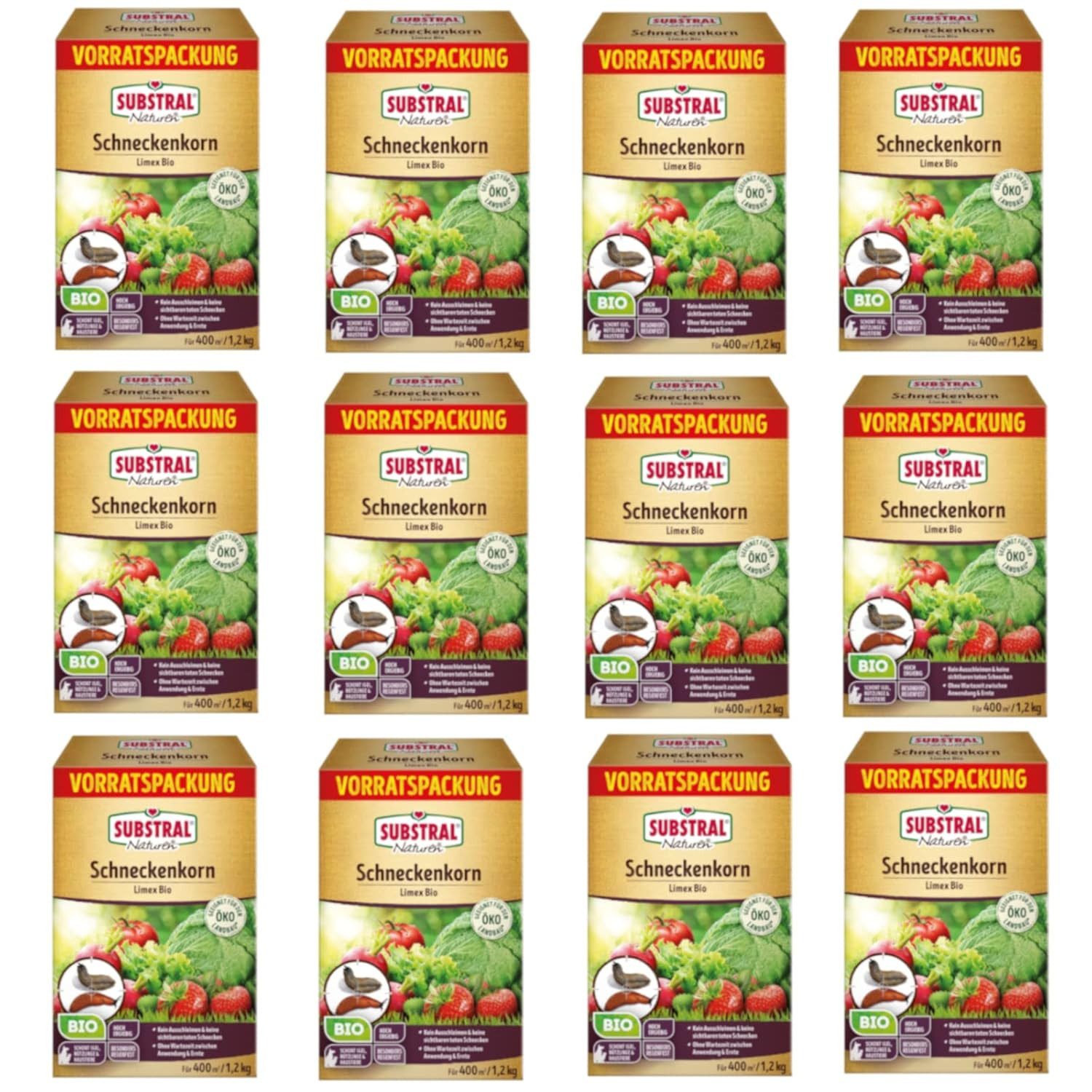 Substral Naturen Vergrämungsmittel Substral Naturen Schneckenkorn Limex Bio 12 x 1,2 kg