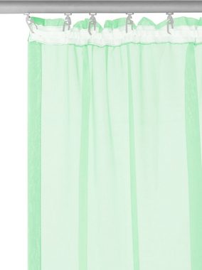 Gardine XANA, my home, Kräuselband (1 St), transparent, Polyester, 1 Schal, Voile, einfarbig, modern, pflegeleicht