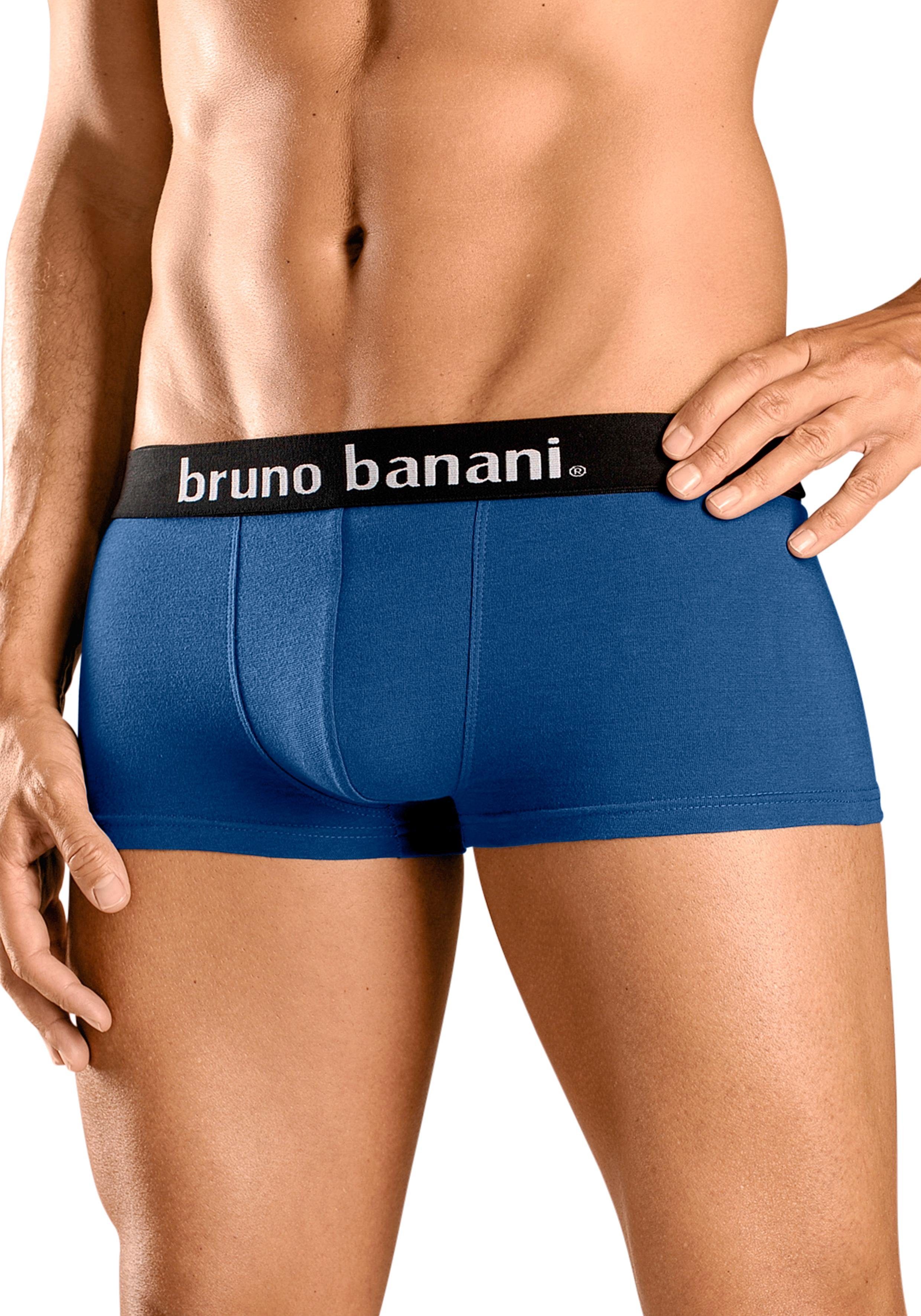 Bruno Banani Hipster (Packung, 4-St) knapp sitzende Boxershorts in uni oder gemustert aus Baumwollmischung