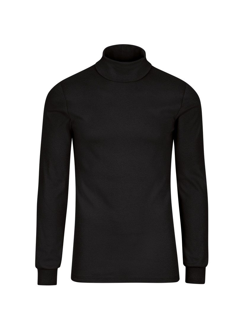 Trigema Rollkragenshirt TRIGEMA Langarm Ski- Sport-Rollkragenpullover und schwarz