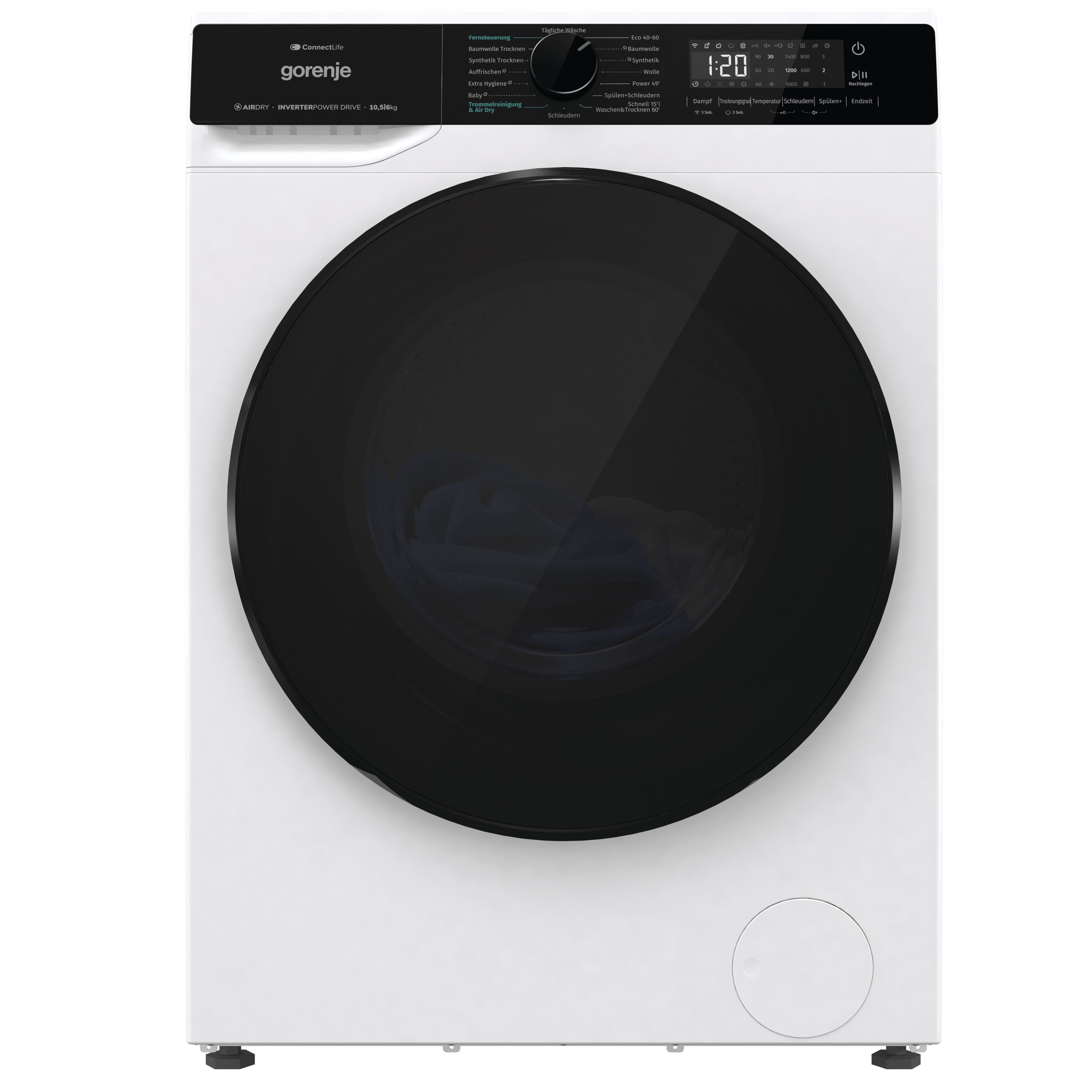 GORENJE Waschtrockner WD2PA1X64ADW/DE, 10,5 kg, 6 kg, 1400 U/min, Energieklasse A-20%