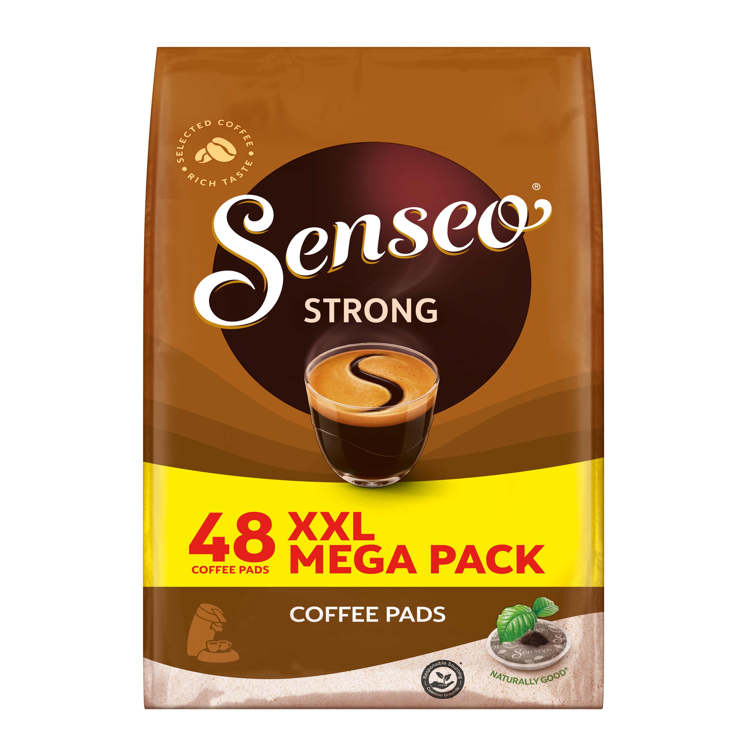 Senseo Kaffee Pads Strong stark kräftig 240 Getränke Kaffeepads XXL Pack, (Packung, 5er Pack)