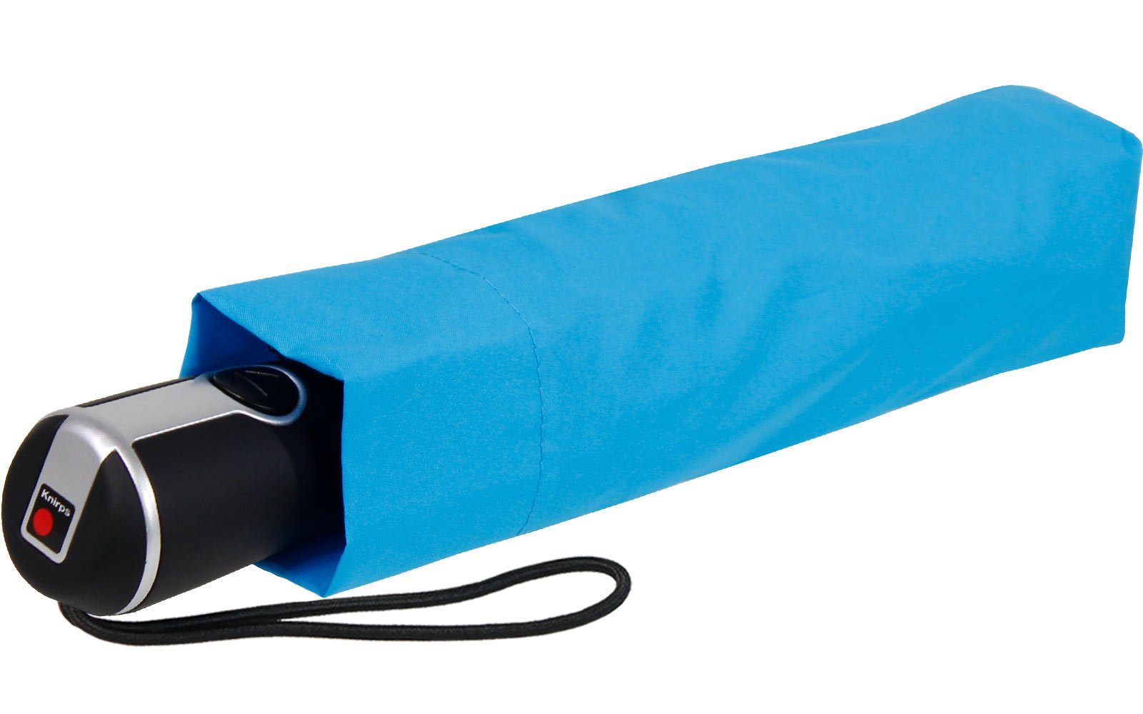Begleiter Knirps® stabile Auf-Zu-Automatik, Taschenregenschirm große, hellblau mit der Duomatic Large