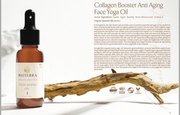 BIOTERRA Anti-Aging-Creme Bio Anti Aging Gesichts-Yoga-Öl 30ml Anti-Faltenpflege alle Hauttypen, 1-tlg., 30ml, Anti-Aging, antifalten, regenerierend, straffend