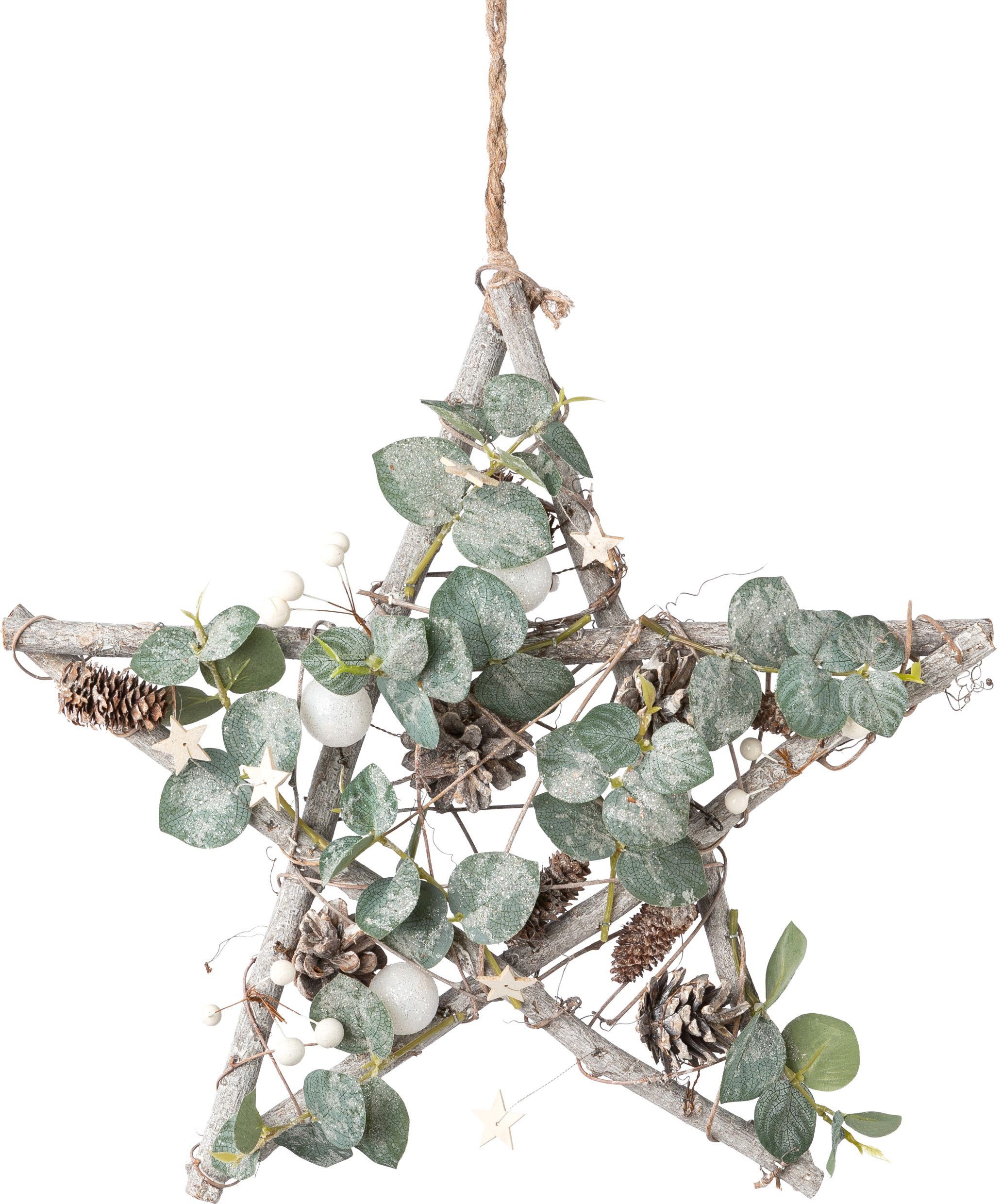 Creativ deco Dekostern Weihnachtsstern, Weihnachtsdeko, 1 St., auf Holzbasi günstig online kaufen