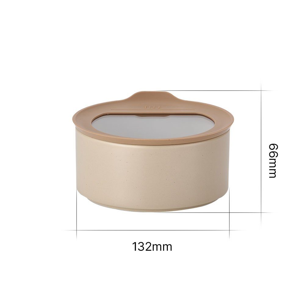 NEOFLAM® Vorratsdose - FIKA Sand One 600ml Vorratsdose (1-tlg) Keramik, Silikon, Beige, Keramik