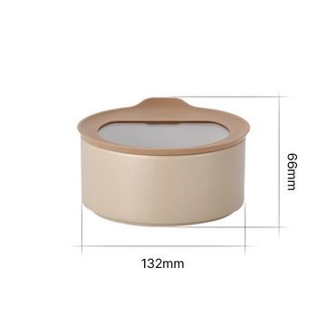 NEOFLAM® Vorratsdose FIKA One Keramik Vorratsdose 600ml - Sand Beige, Keramik, Silikon, (1-tlg)